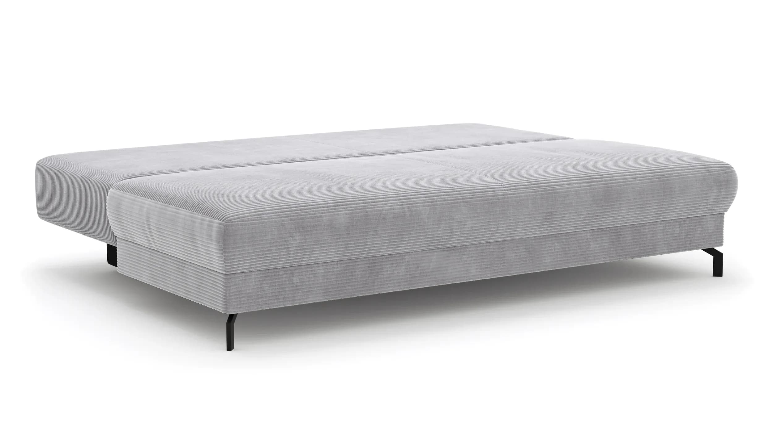 Schlafsofa Salema - 3-Sitzer mit Schlaffunktion (Liegefläche ca. 150x200cm), Stoff, Hellgrau