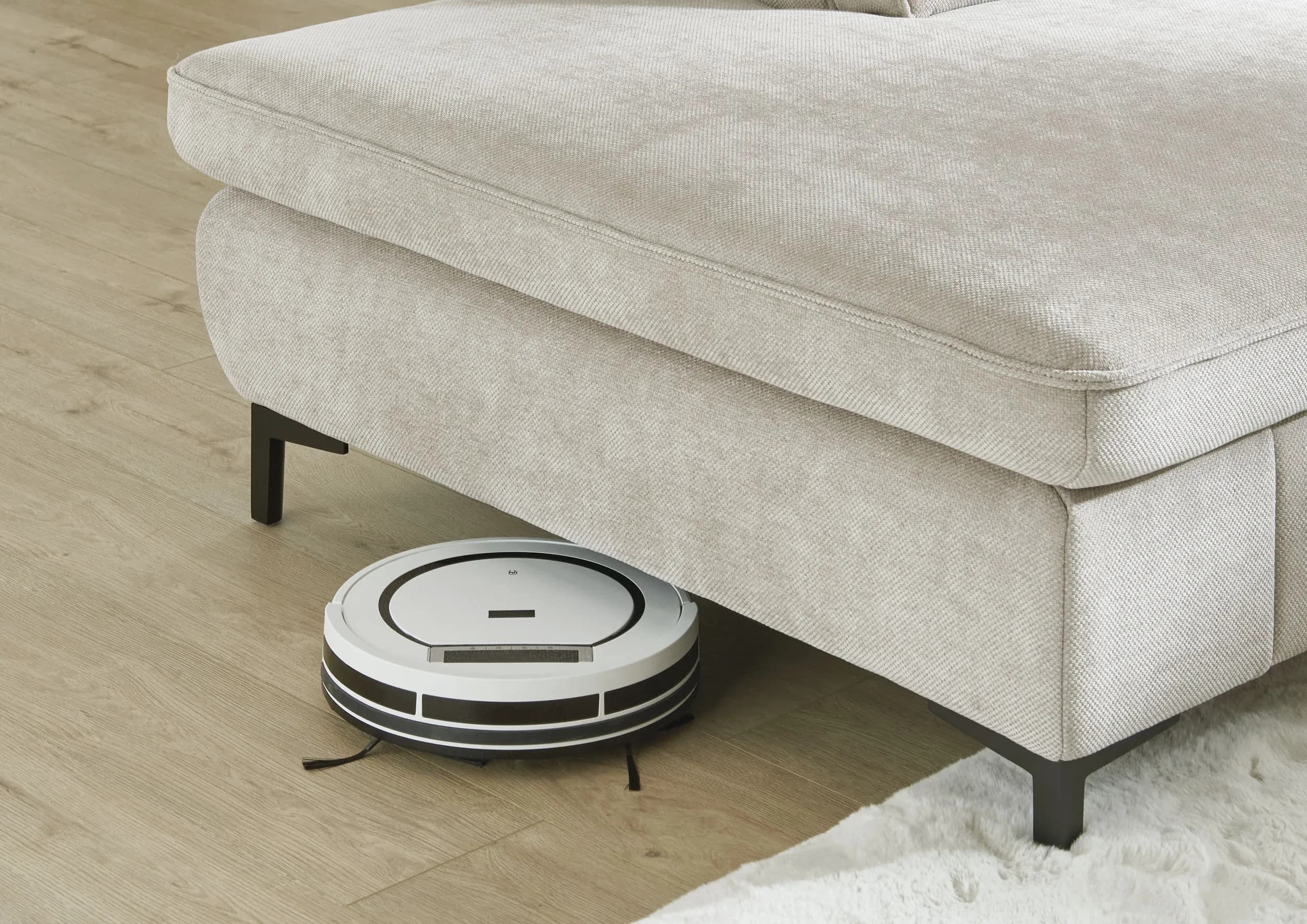 Ecksofa - Ecke links mit 3-Sitzer, Stoff, Sand