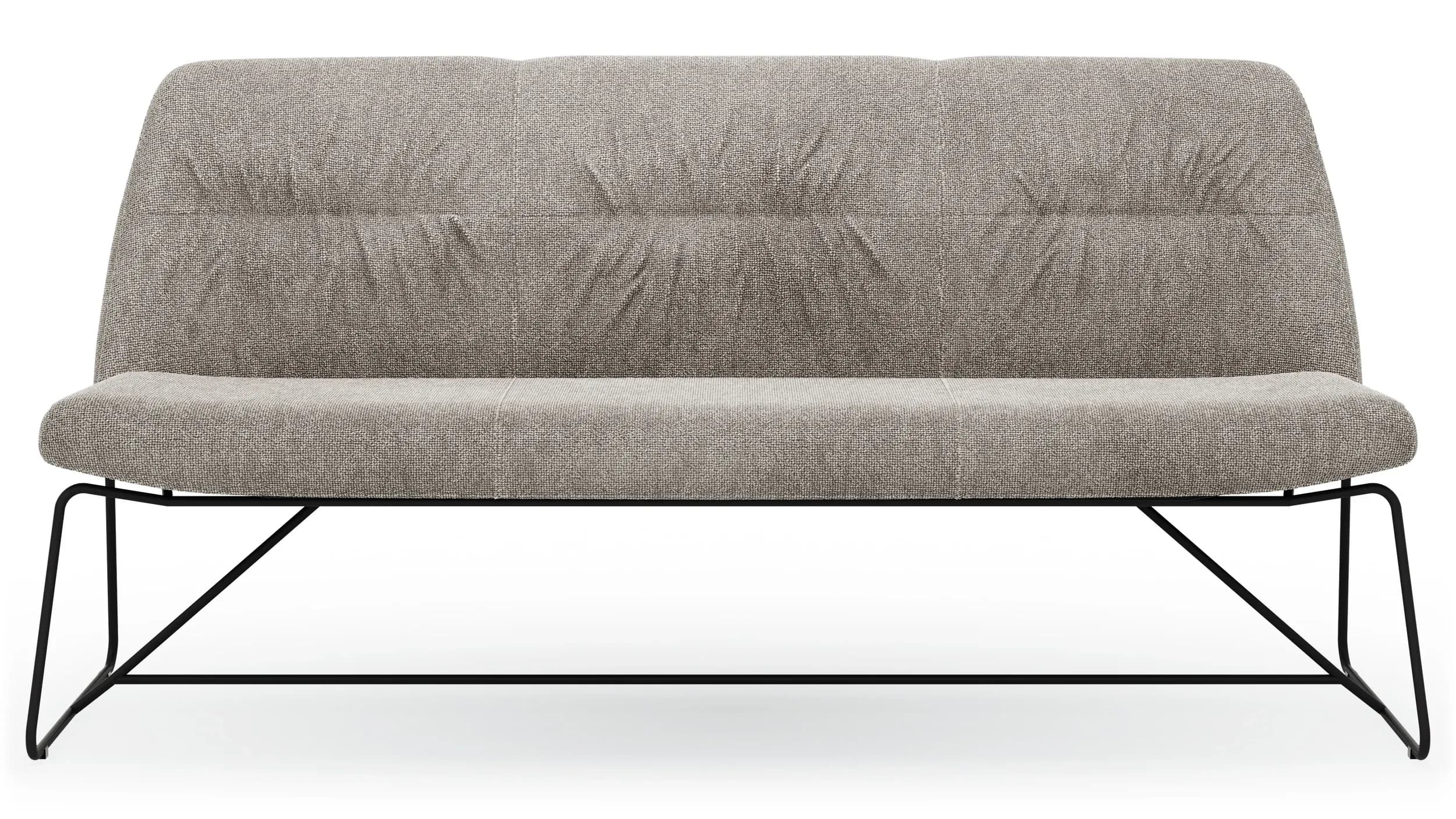 Polsterbank Sagres - Breite 180cm, Stoff, Graubeige