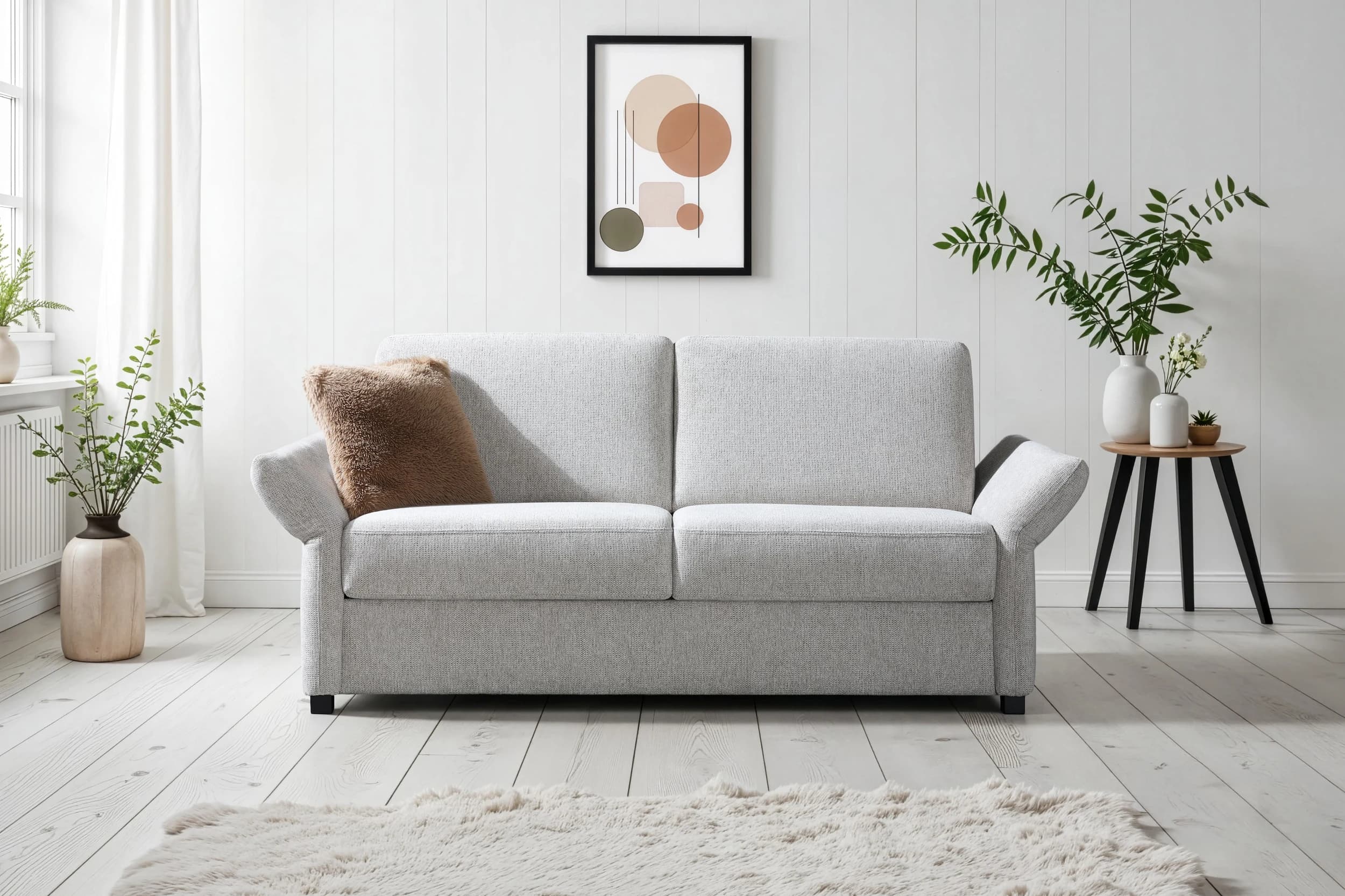 Faltbett - Schlaffunktion, Stoff, Natur