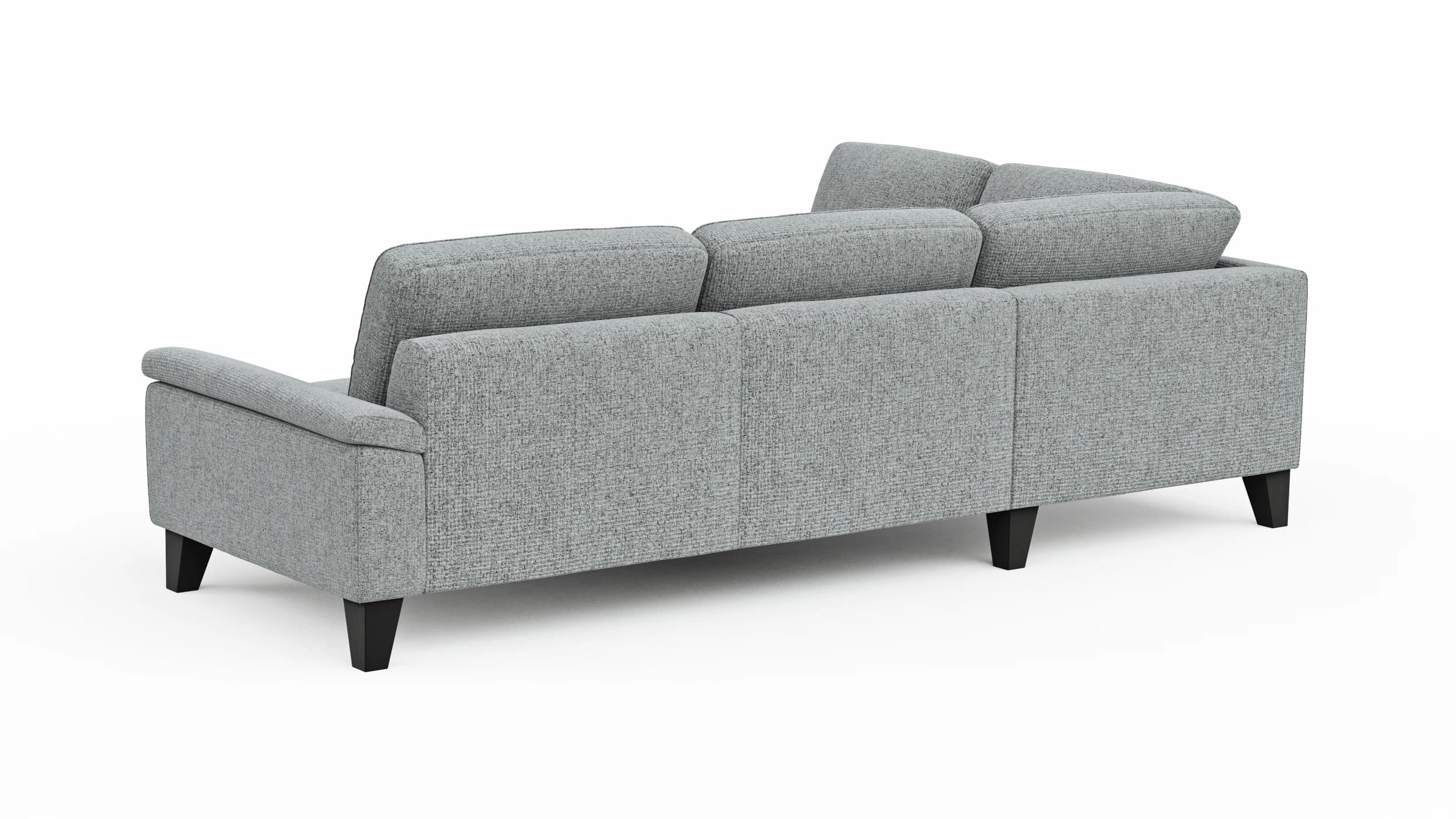 Ecksofa Oviedo - Ecke links mit 2,5-Sitzer, Stoff, Hellgrau