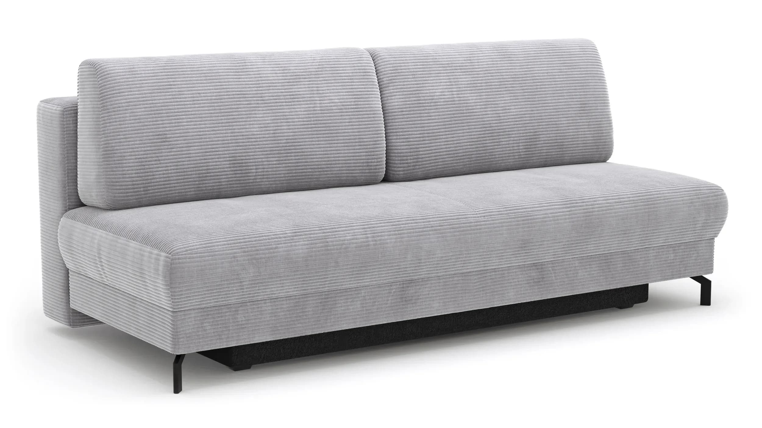 Schlafsofa Salema - 3-Sitzer mit Schlaffunktion (Liegefläche ca. 140x200 cm), Stoff, Hellgrau