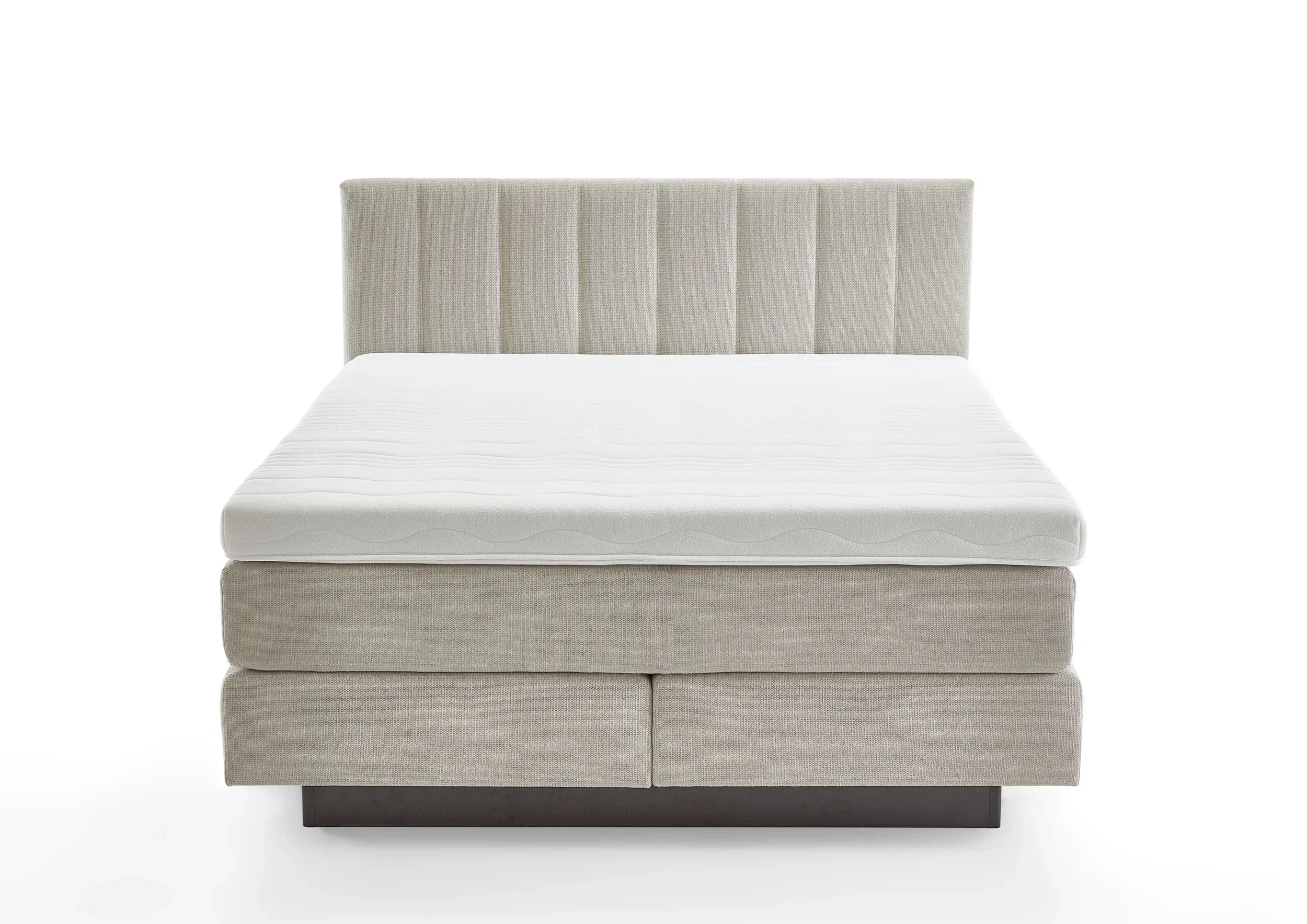 Boxspringbett - Liegefläche ca. 180x200 cm, Stoff, Natur