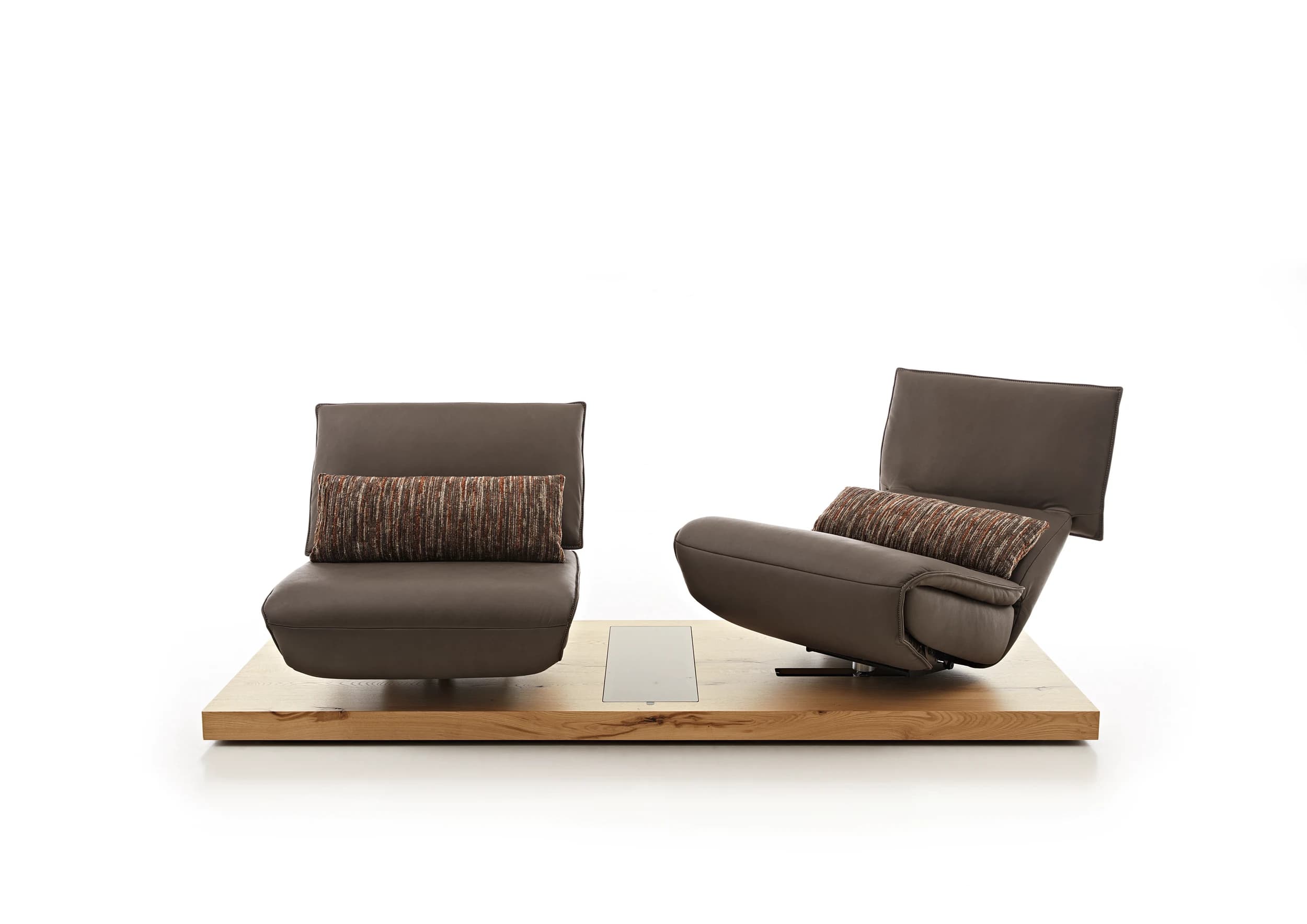 Sofa - 2-Sitzer, Relaxfunktion motorisch, Leder, Dunkelbraun