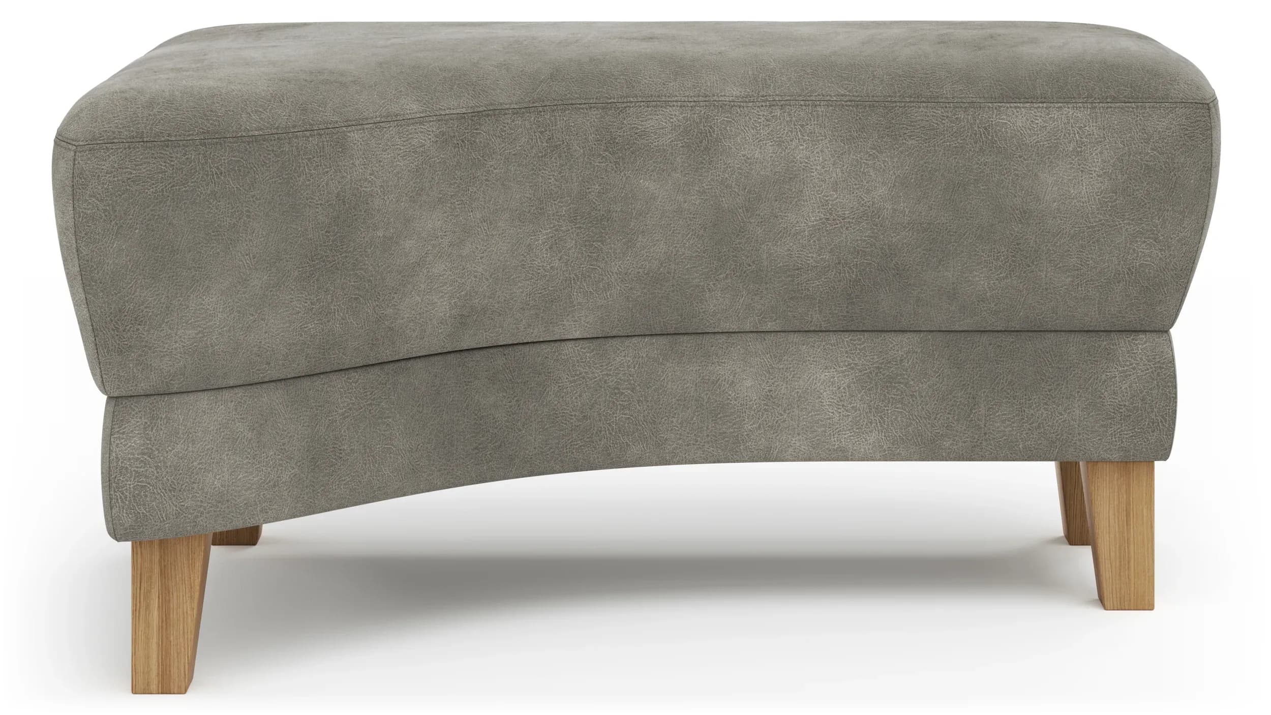 Hocker Stamford - gebogen, Links, LB ca. 89x65 cm, Stoff, Anthrazit
