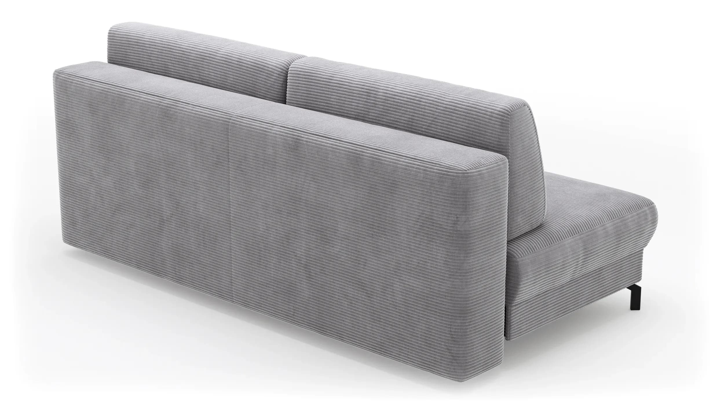 Schlafsofa Salema - 3-Sitzer mit Schlaffunktion (Liegefläche ca. 150x200cm), Stoff, Hellgrau