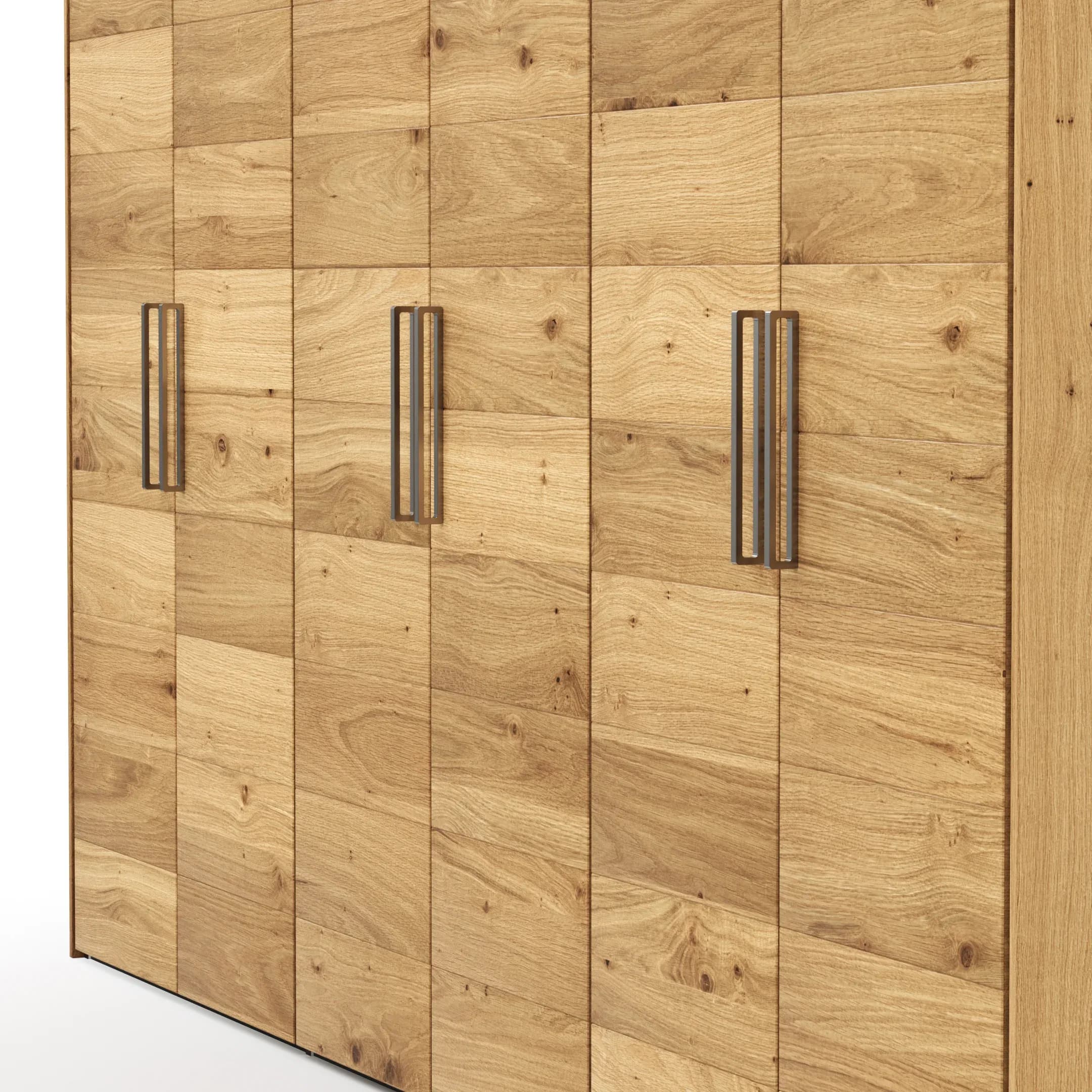 Drehtürenschrank Colorado - B. ca. 307 cm, Wildeichefurnier natur