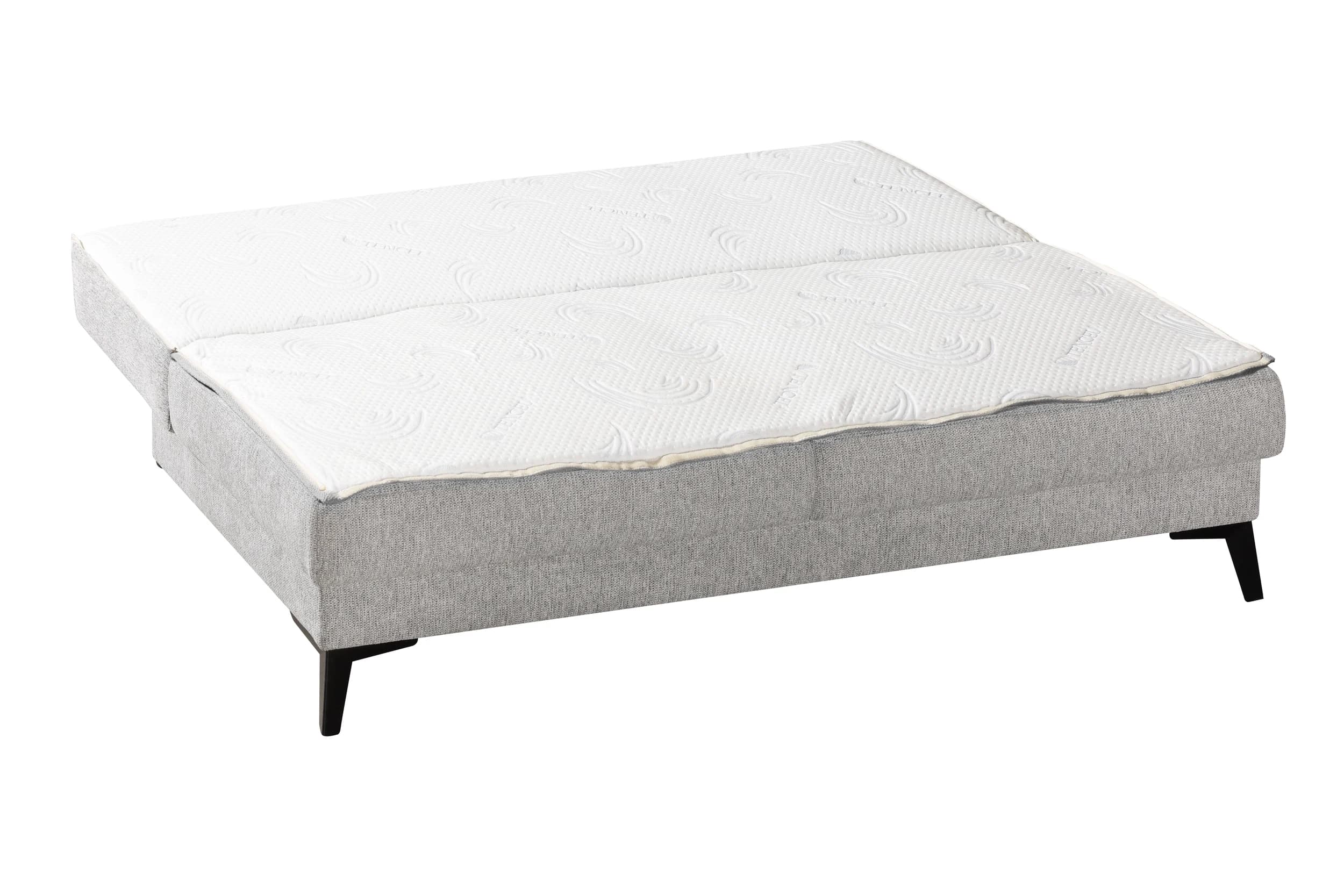 Schlafsofa EM Mons - mit Bettkasten, Stoff Beige