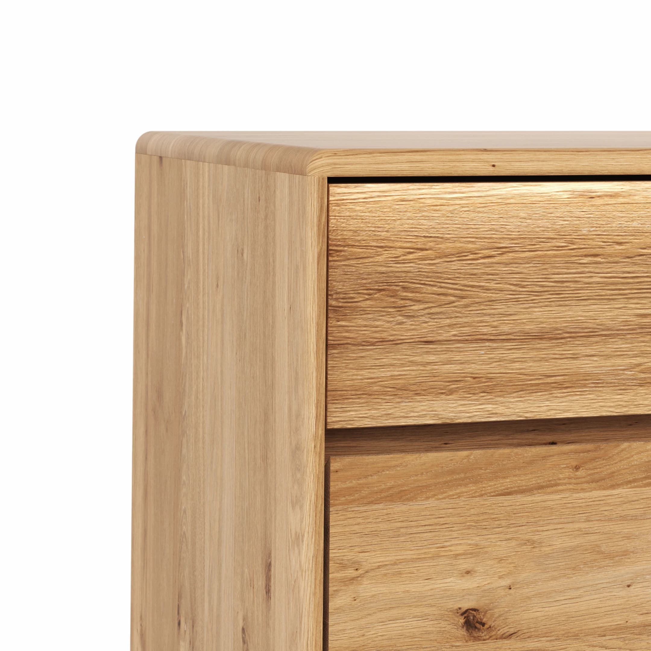 Sideboard Hillsboro - inkl. Beleuchtung, Wildeiche natur, geölt