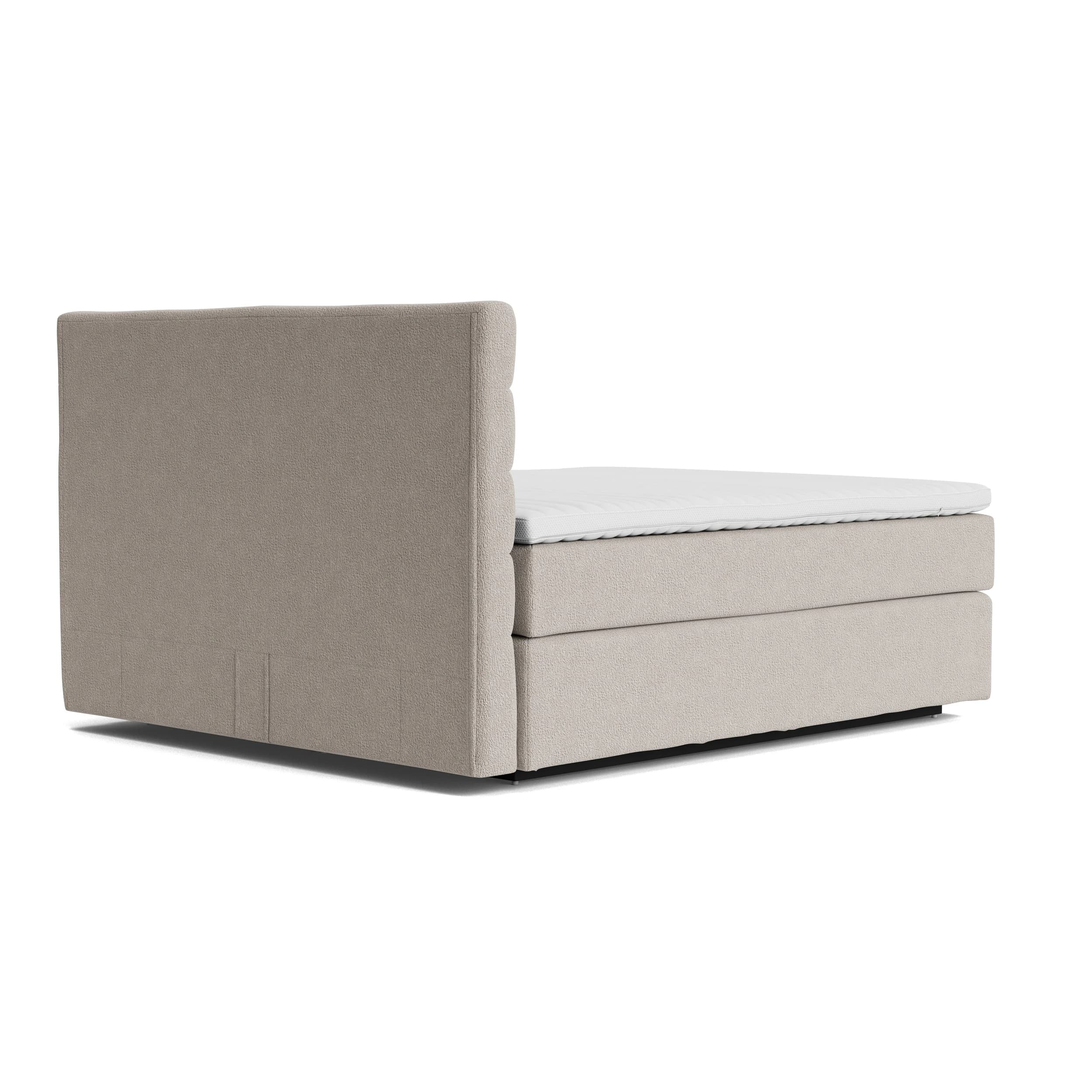 Boxspringbett Soria - Liegefläche ca. 180x200 cm, Stoff, Perlmutt