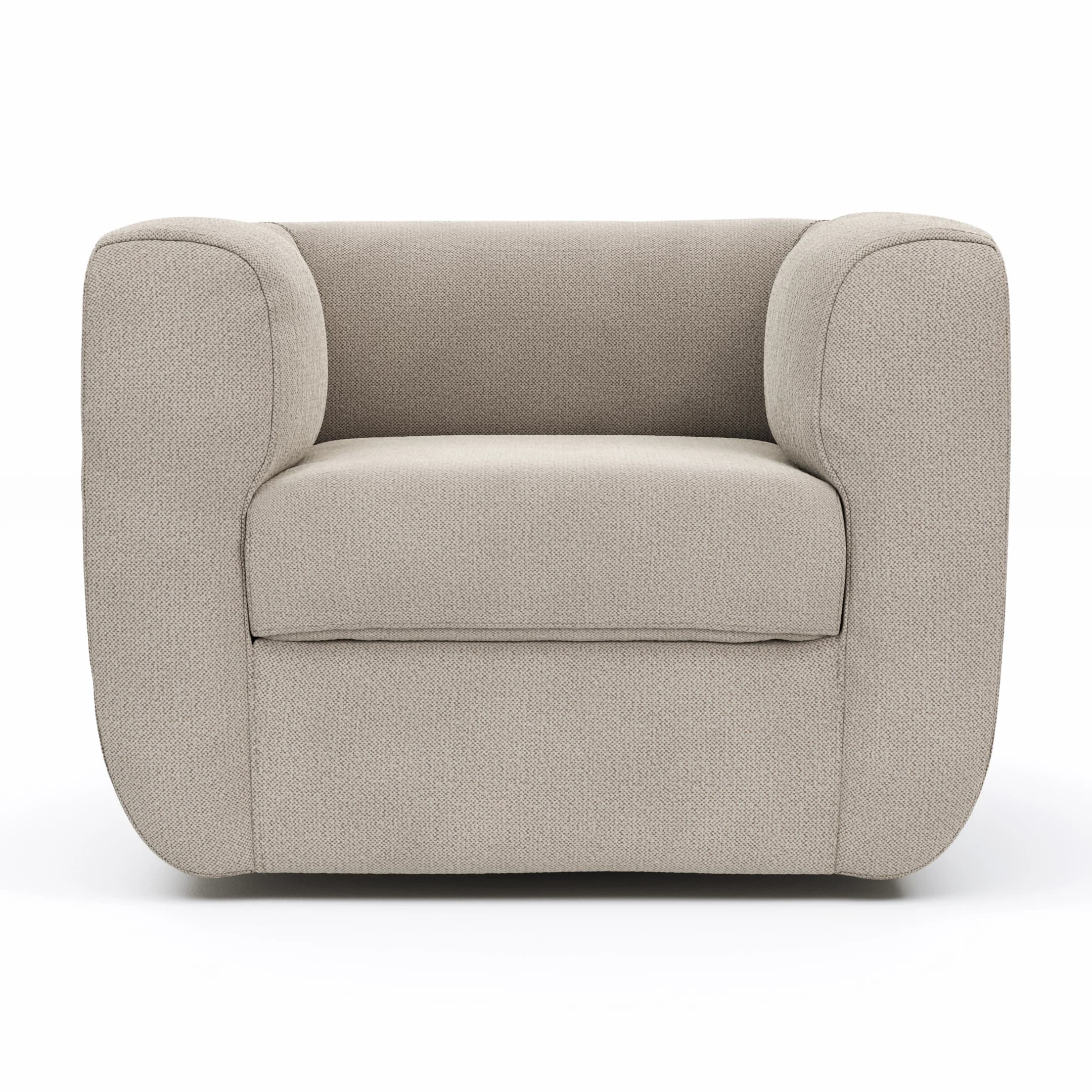 Sessel Stormy - drehbar, Stoff, Creme