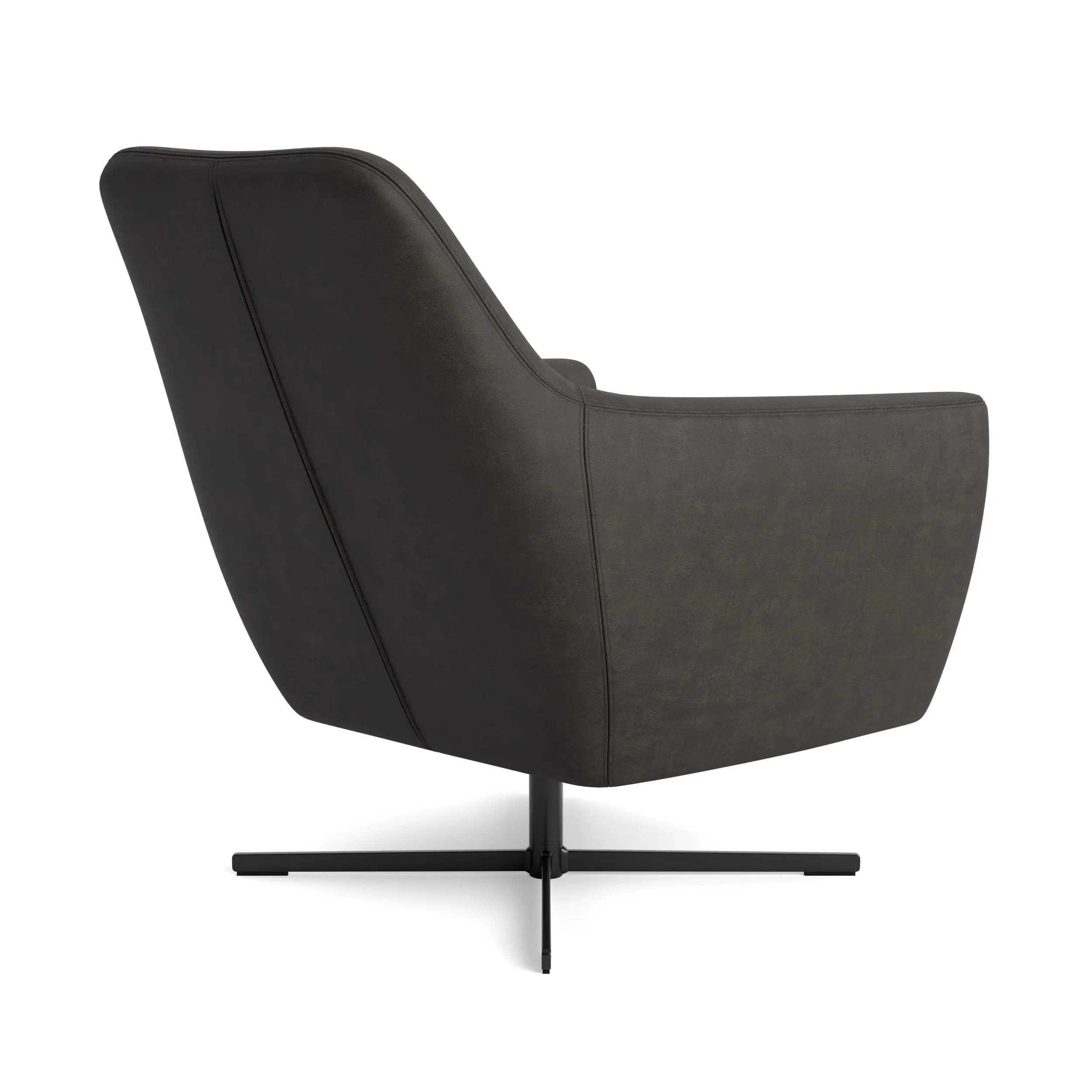 Sessel Noreli - drehbar, Stoff, Anthrazit