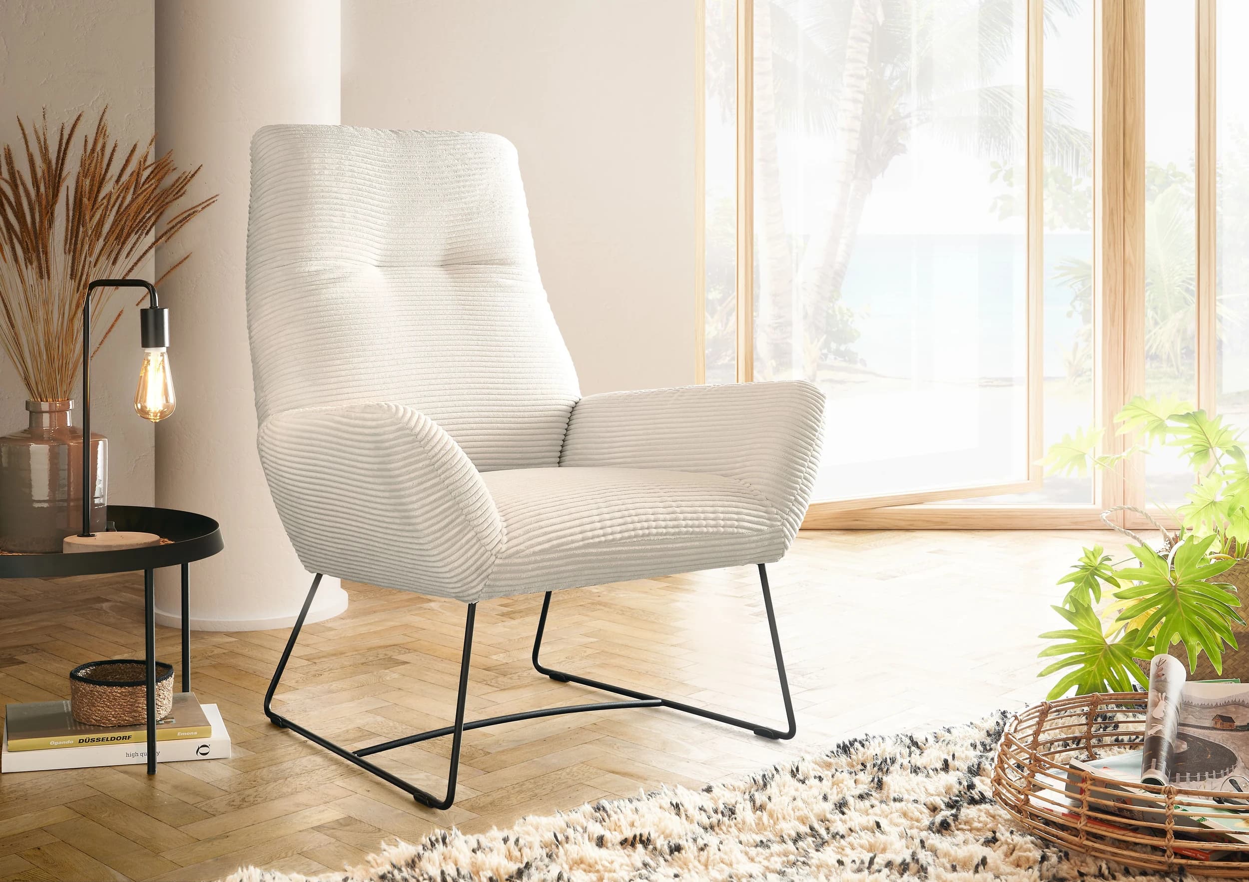 1-Sitzer Sessel - Cord, cremweiss