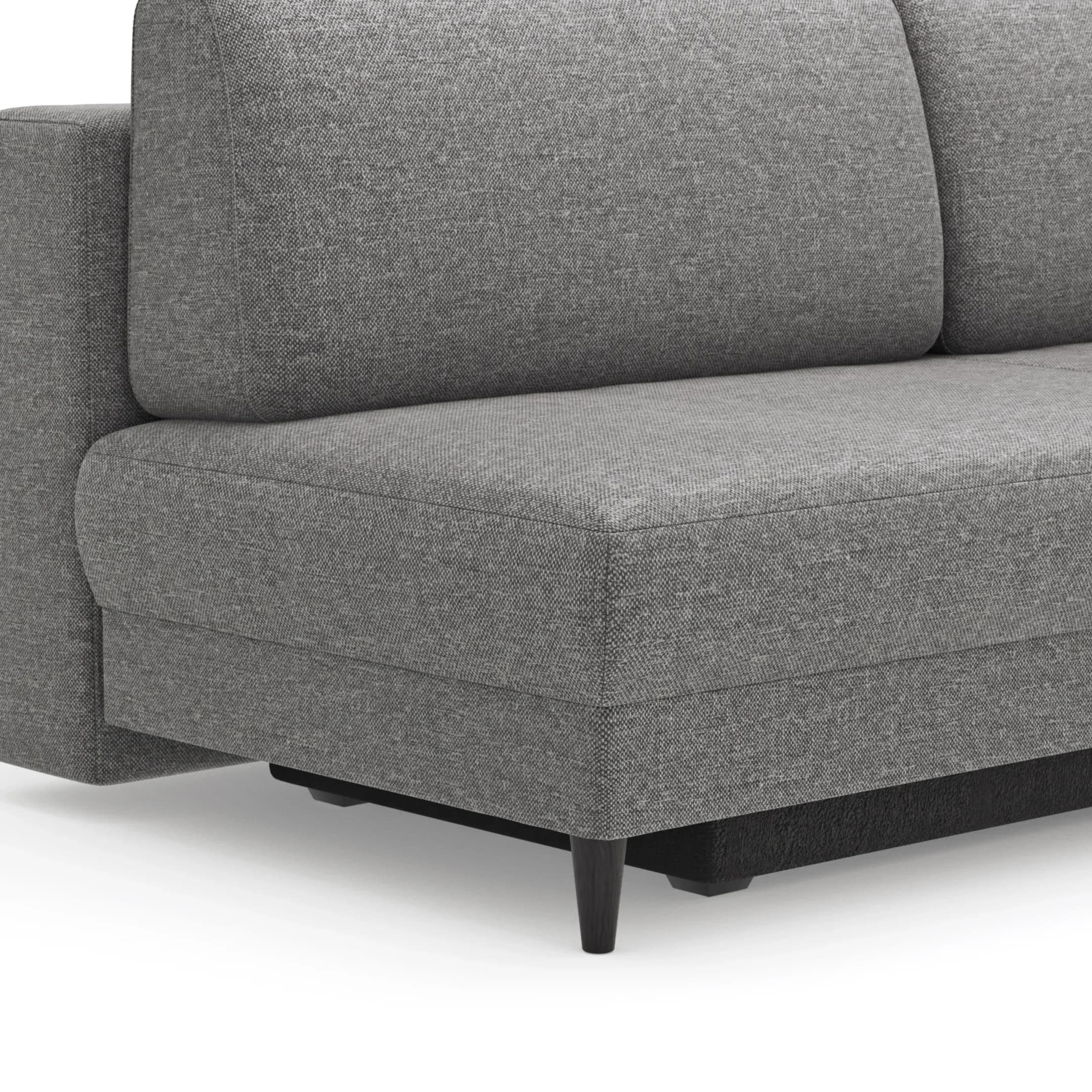 Schlafsofa Salema - 3-Sitzer mit Schlaffunktion (Liegefläche ca. 150x200 cm), Stoff, Graphit
