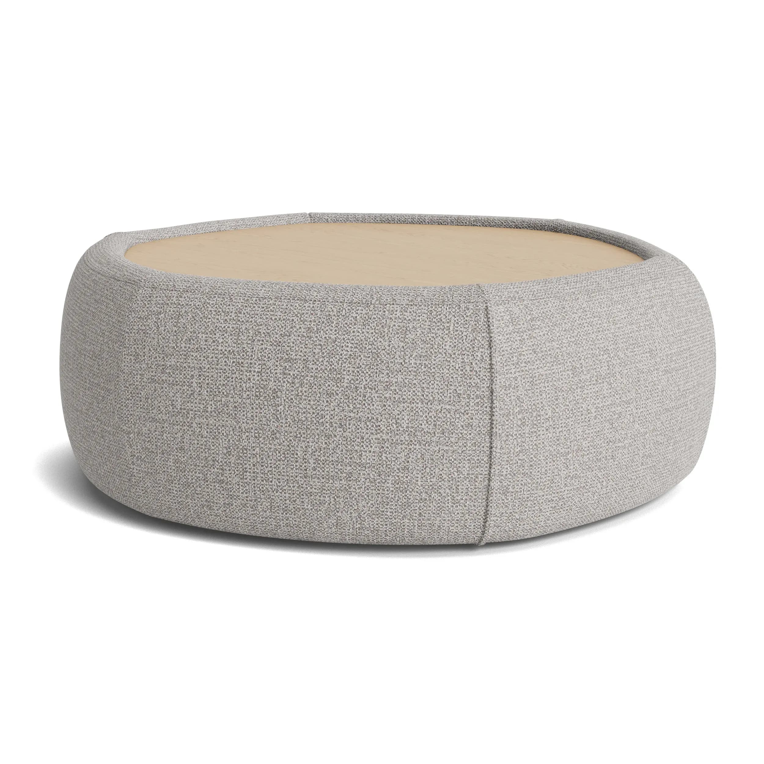 Hocker Serava/Honey - Large, mit Platte, Stoff, Grau