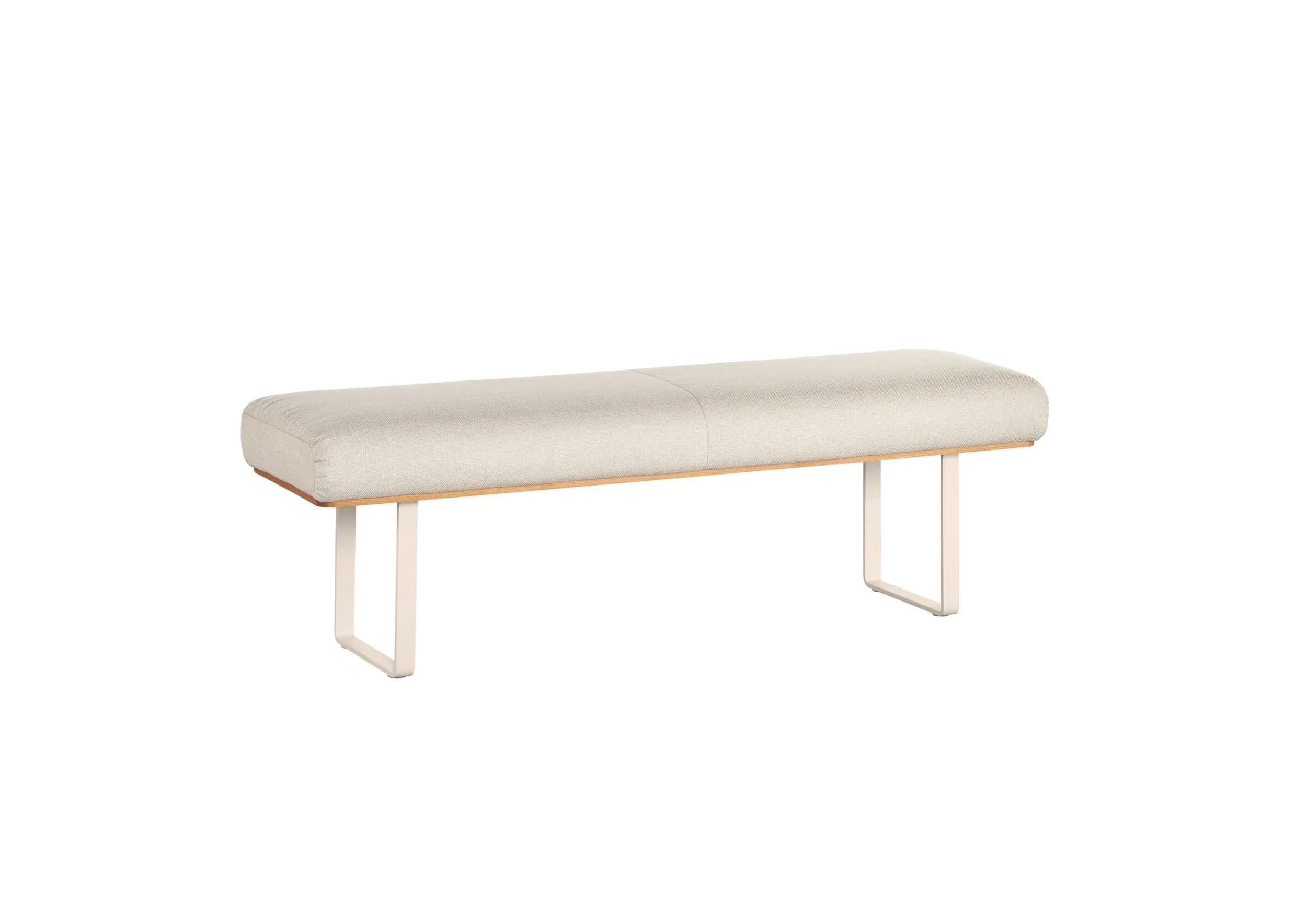 Polsterbank - Breite ca. 160 cm, Stoff, Natur