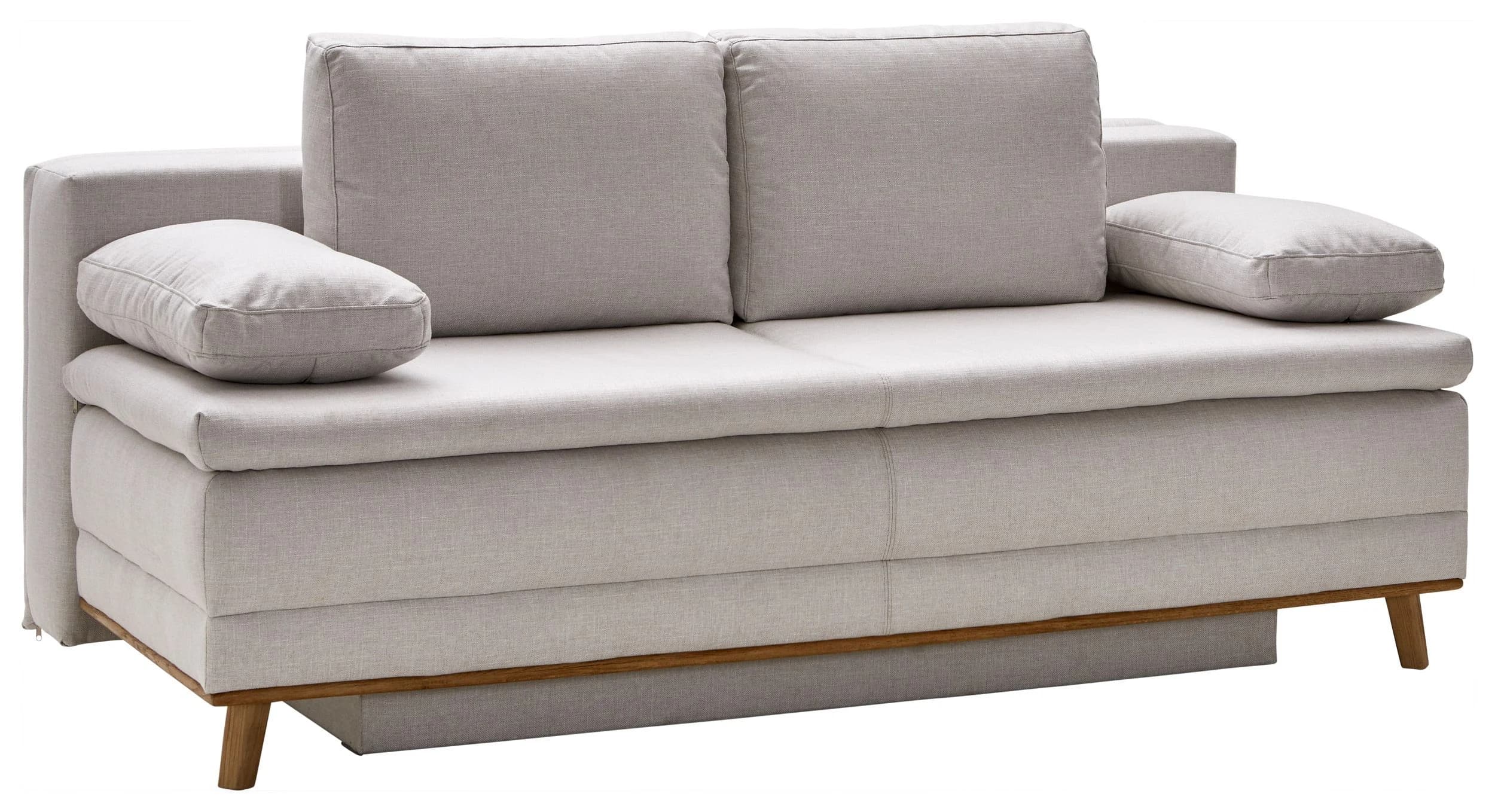 Sofa Lakeville 2 - 2-Sitzer inkl. Schlaffunktion mit Bettkasten, Stoff, Natur