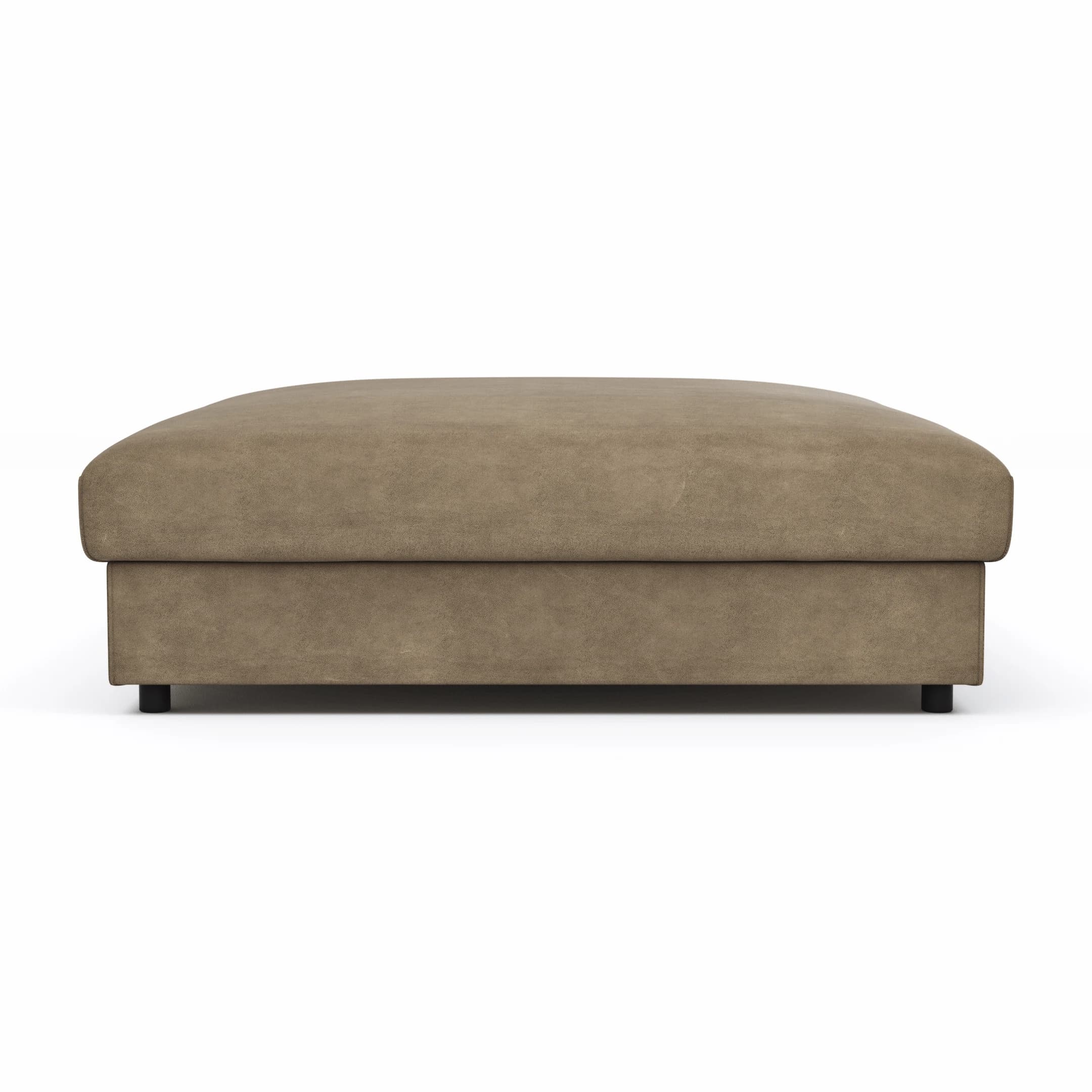 Hocker Stormy - LB ca. 110x110 cm, Stoff, Rauchbraun