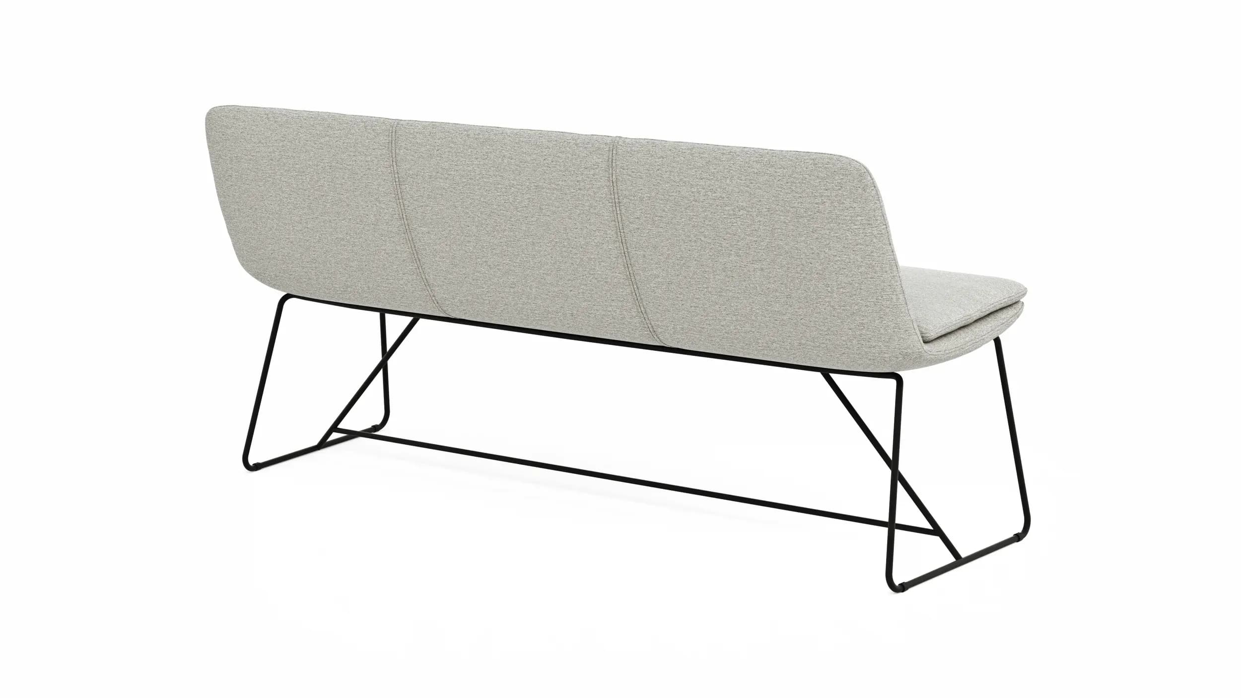 Polsterbank Macano - B ca. 180 cm, Stoff, Hellgrau
