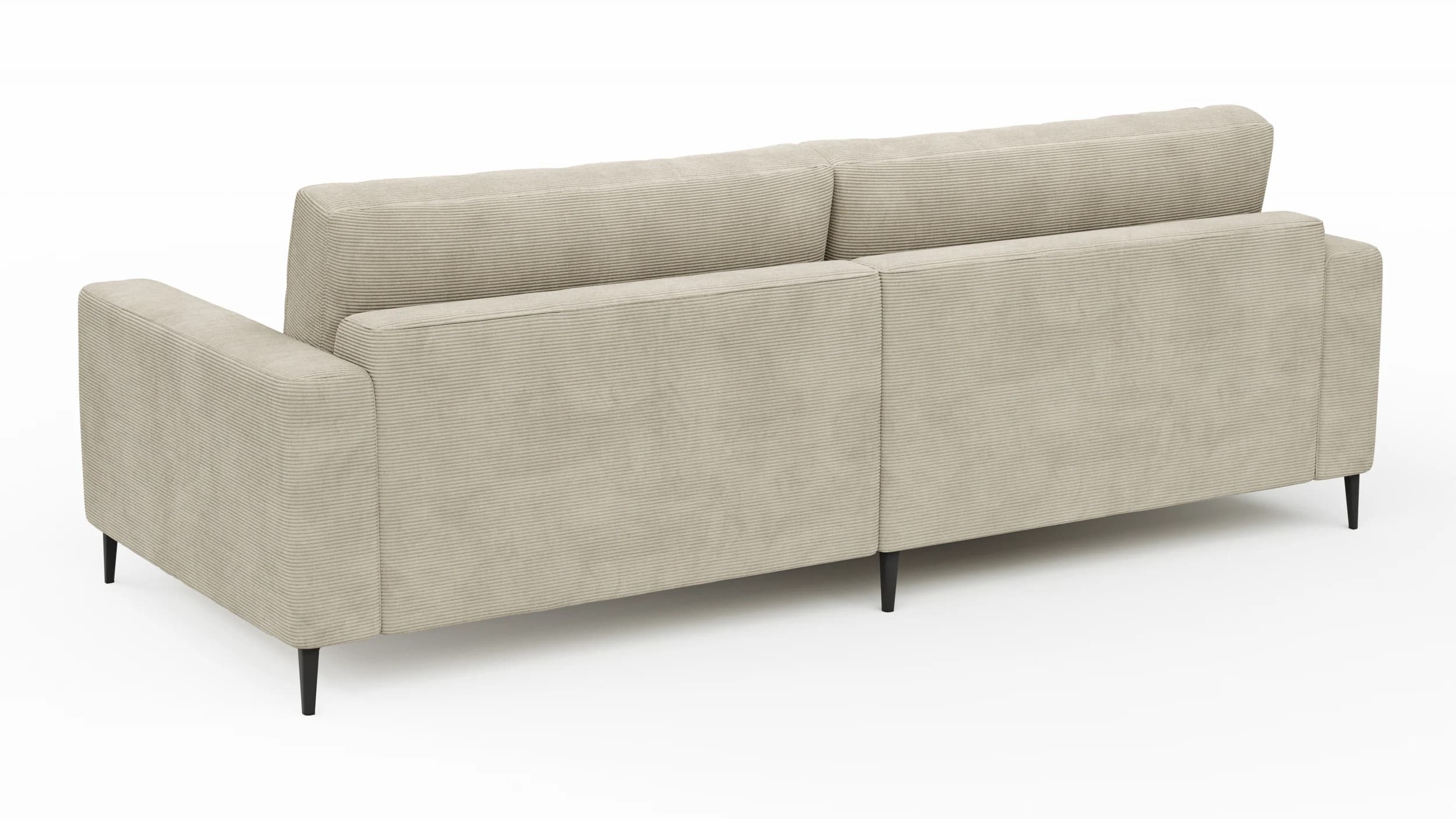 Ecksofa Solero 2.0 - Longchair mit 1,5-Sitzer rechts, Stoff, Sand