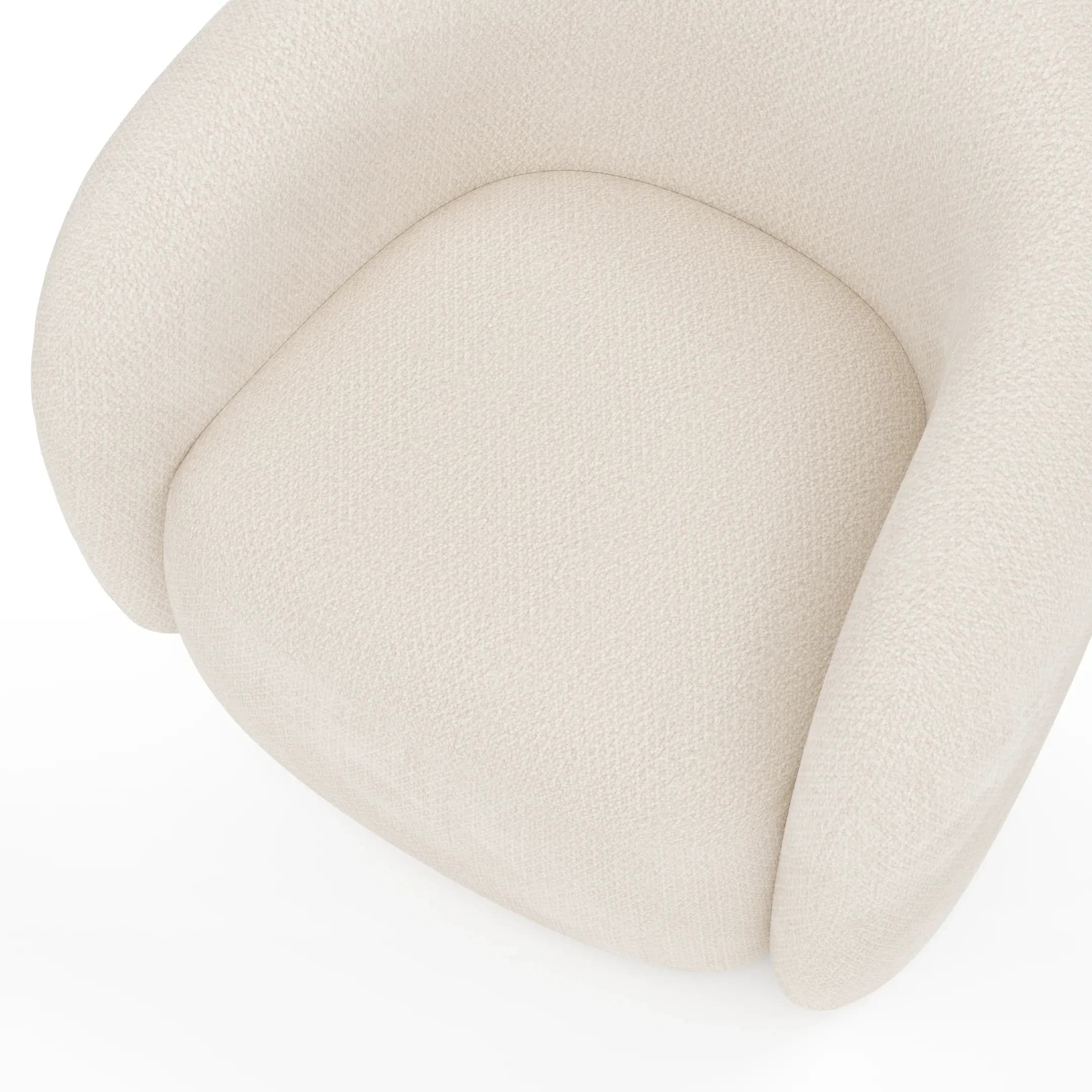 Sessel Karasu - Stoff, Creme