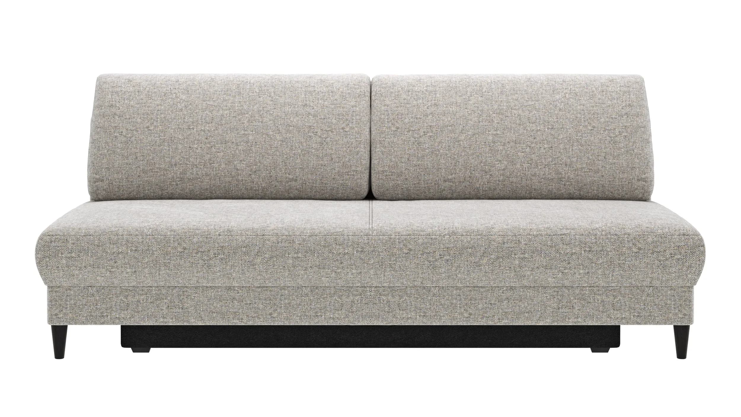 Schlafsofa Salema - 3-Sitzer mit Schlaffunktion (Liegefläche ca. 150x200cm), Stoff, Kiesel