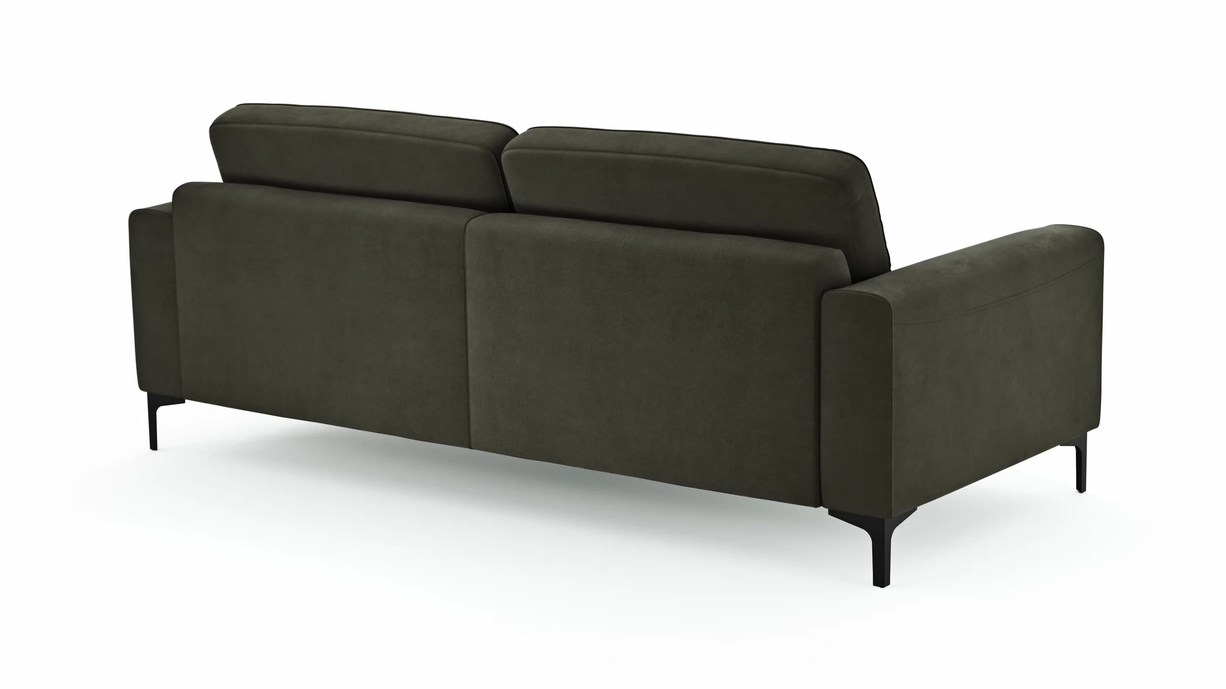 Sofa Oviedo - 3-Sitzer, Stoff, Braungrün