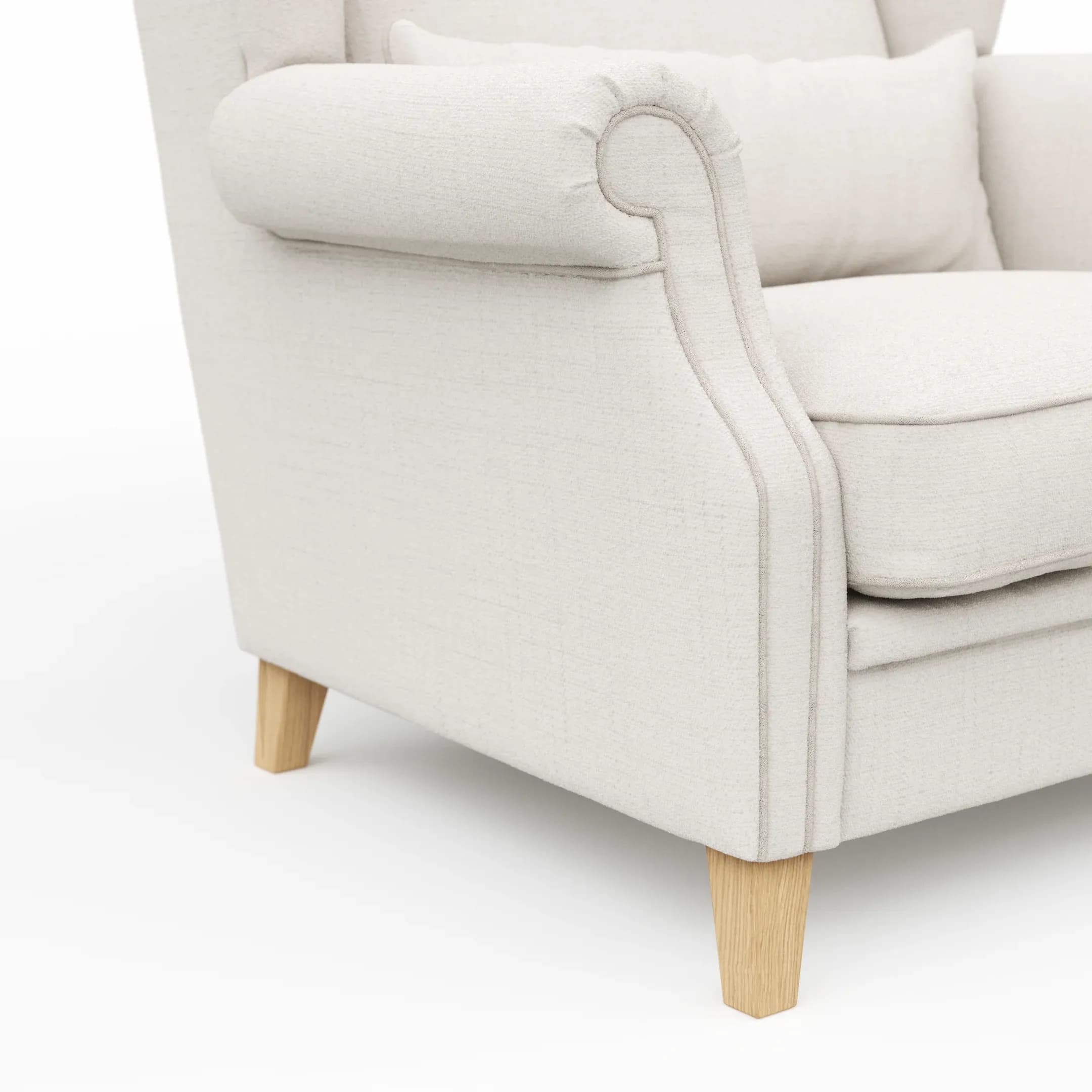 Sessel Mapleton - Stoff, Creme