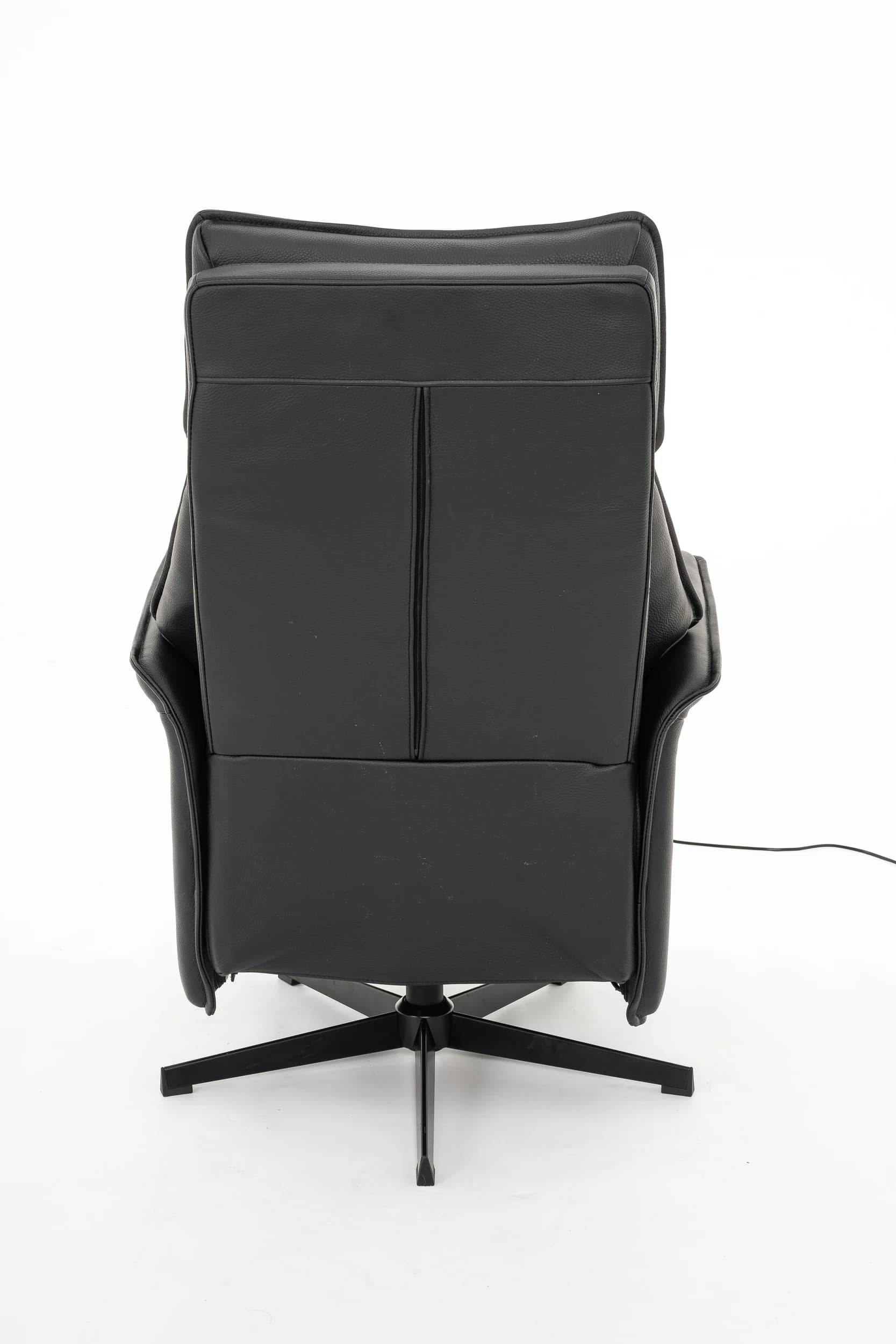 Sessel - Relaxfunktion motorisch, Leder, Schwarz