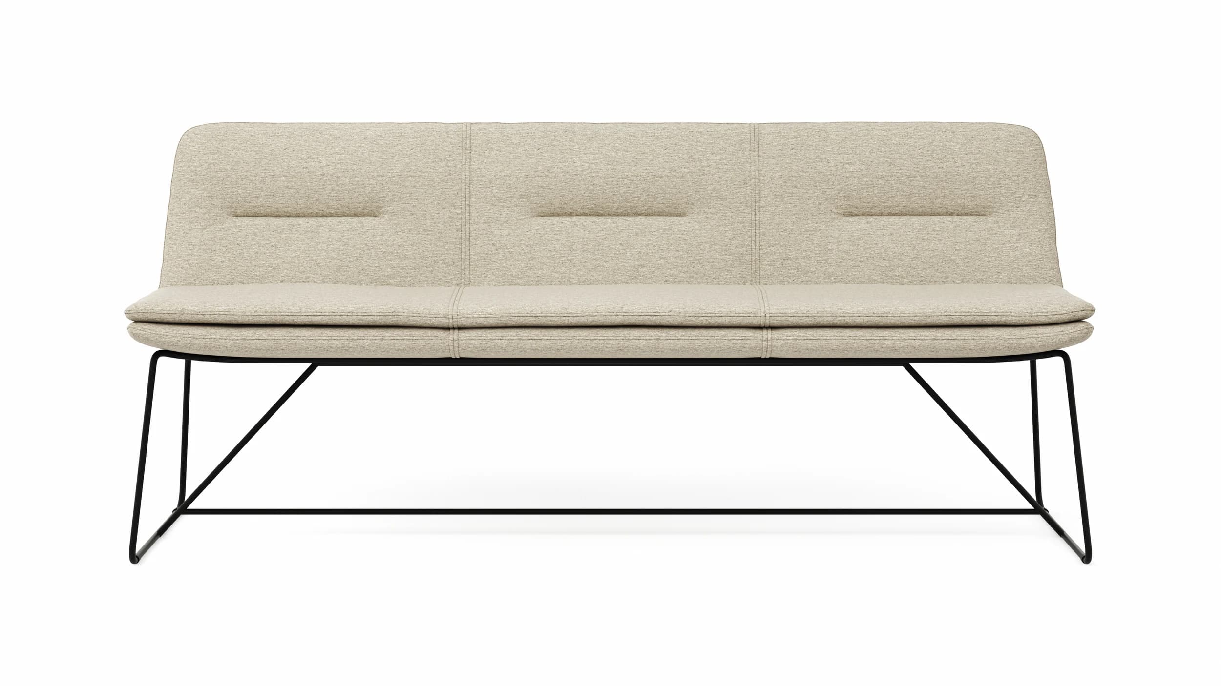 Polsterbank Macano - B ca. 200 cm, Stoff, Beige