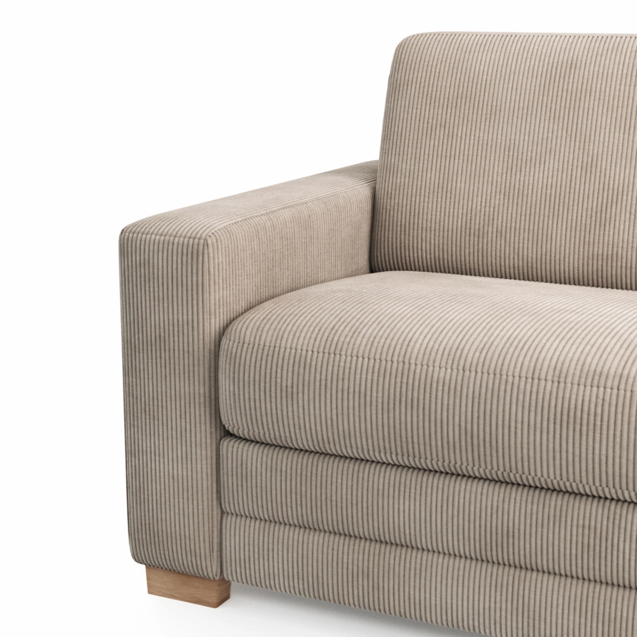 Sofa Lakeville 1 - 2-Sitzer inkl. Schlaffunktion, Stoff, Graubeige