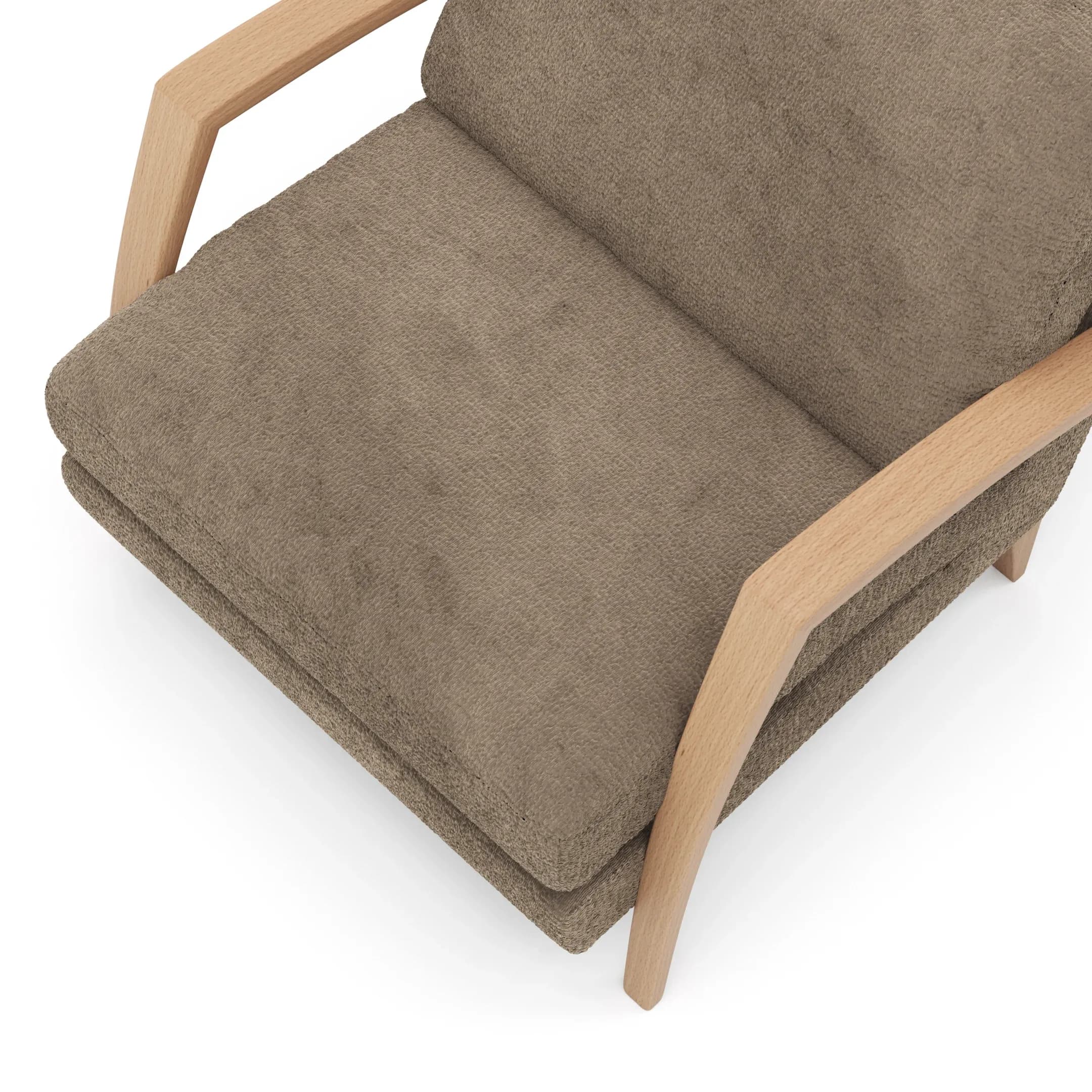 Sessel Karasu - Chic, Stoff, Taupe