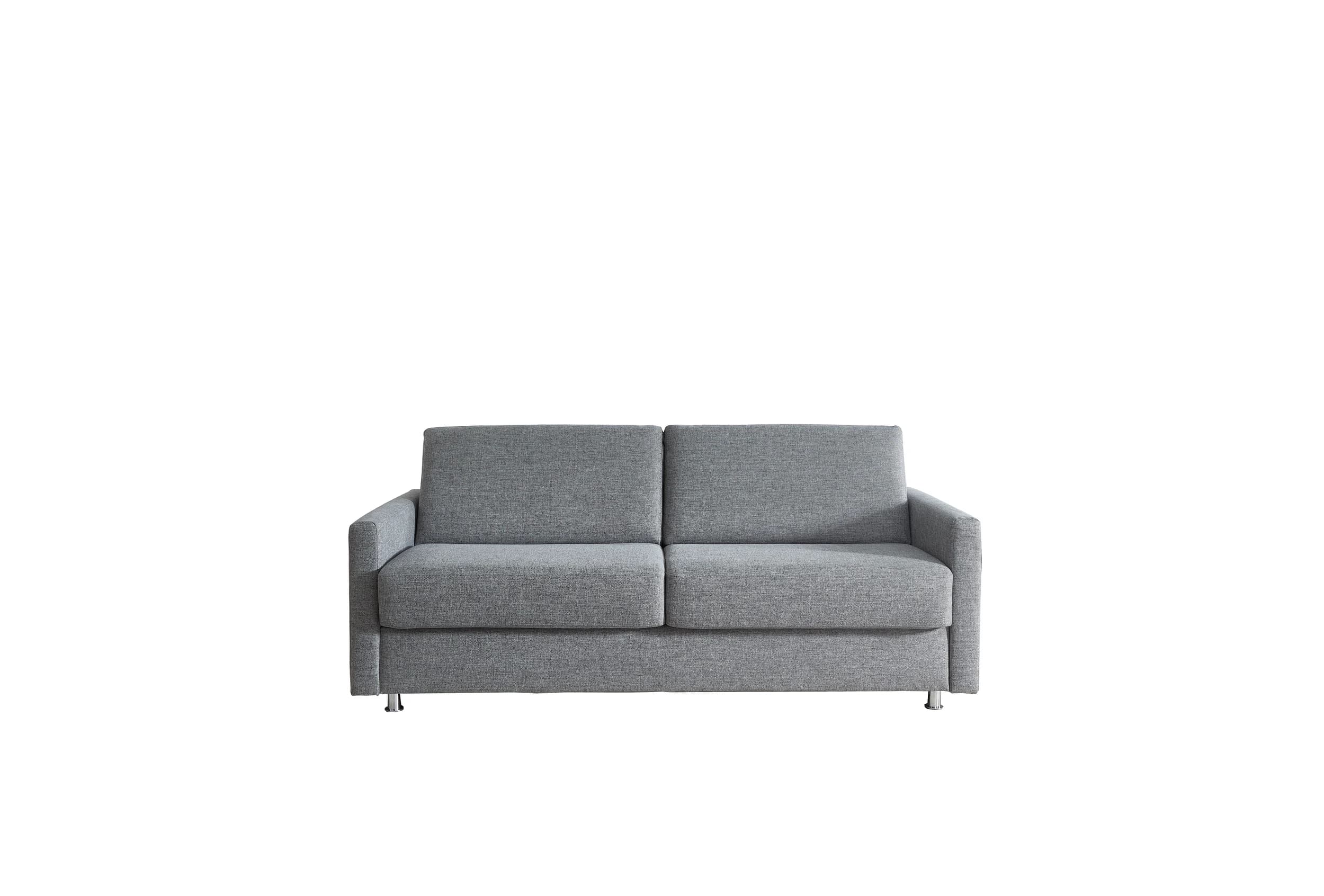 Sofa - 2-Sitzer mit Schlaffunktion, Stoff, Grau
