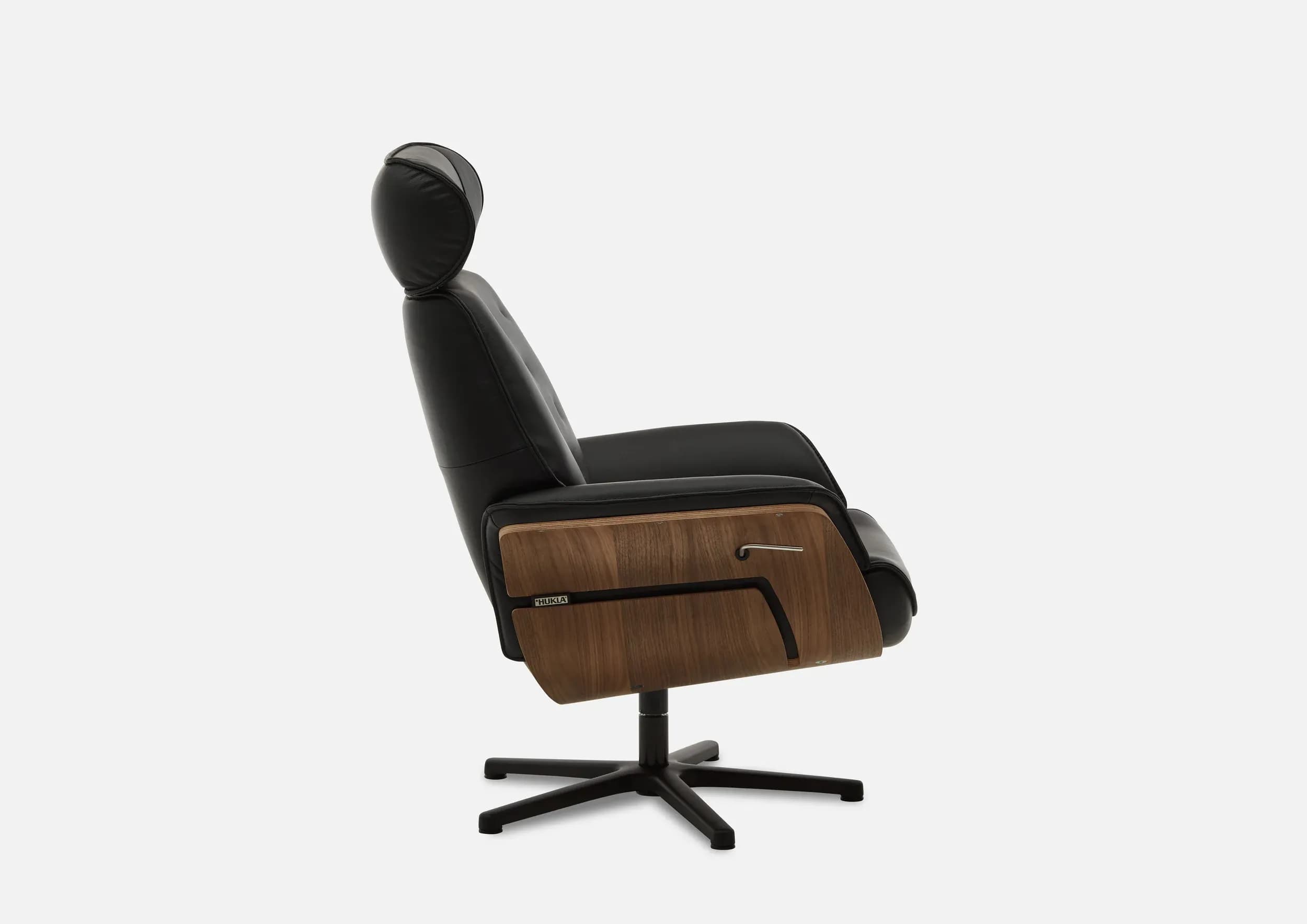 Relaxsessel - Leder, Schwarz