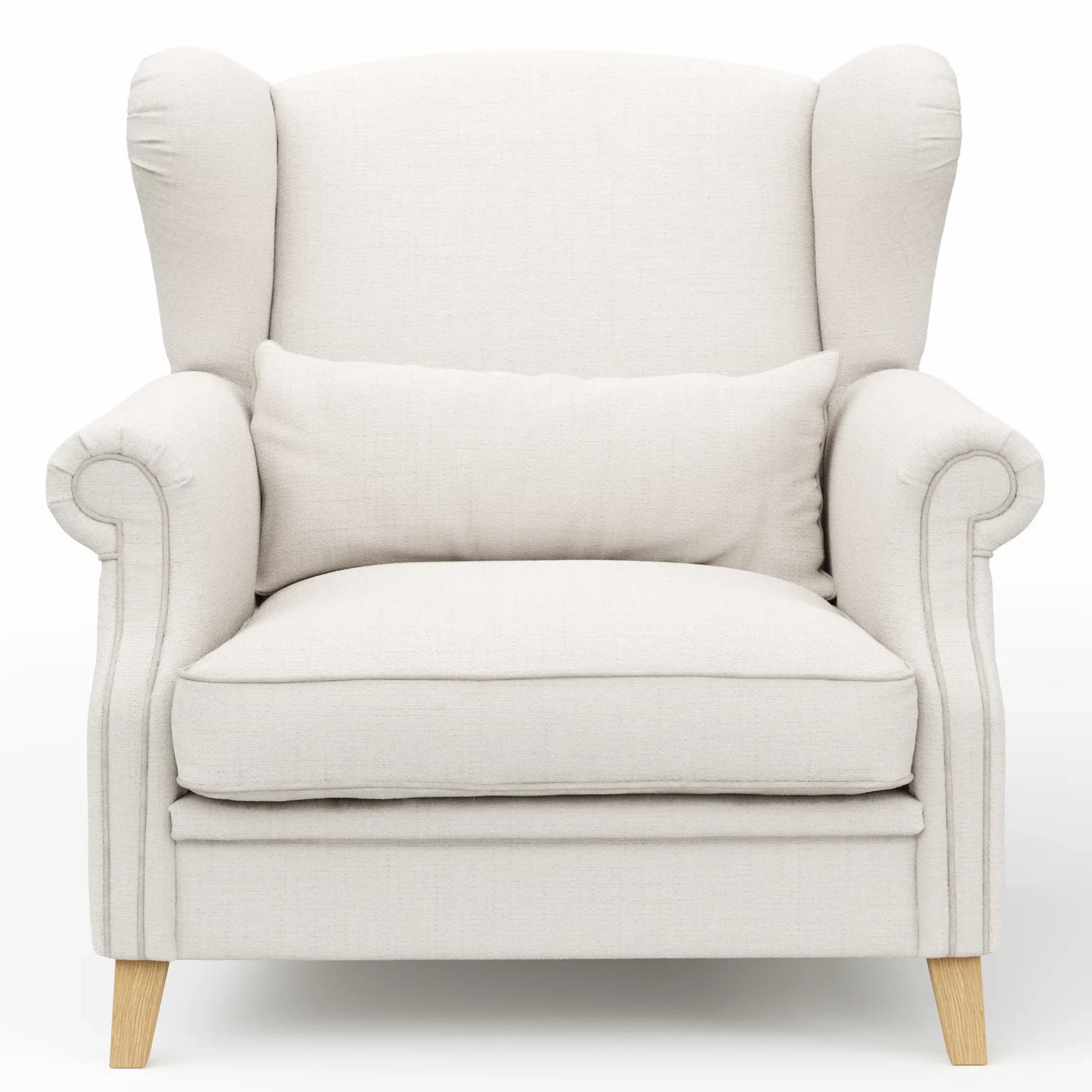Sessel Mapleton - Stoff, Creme