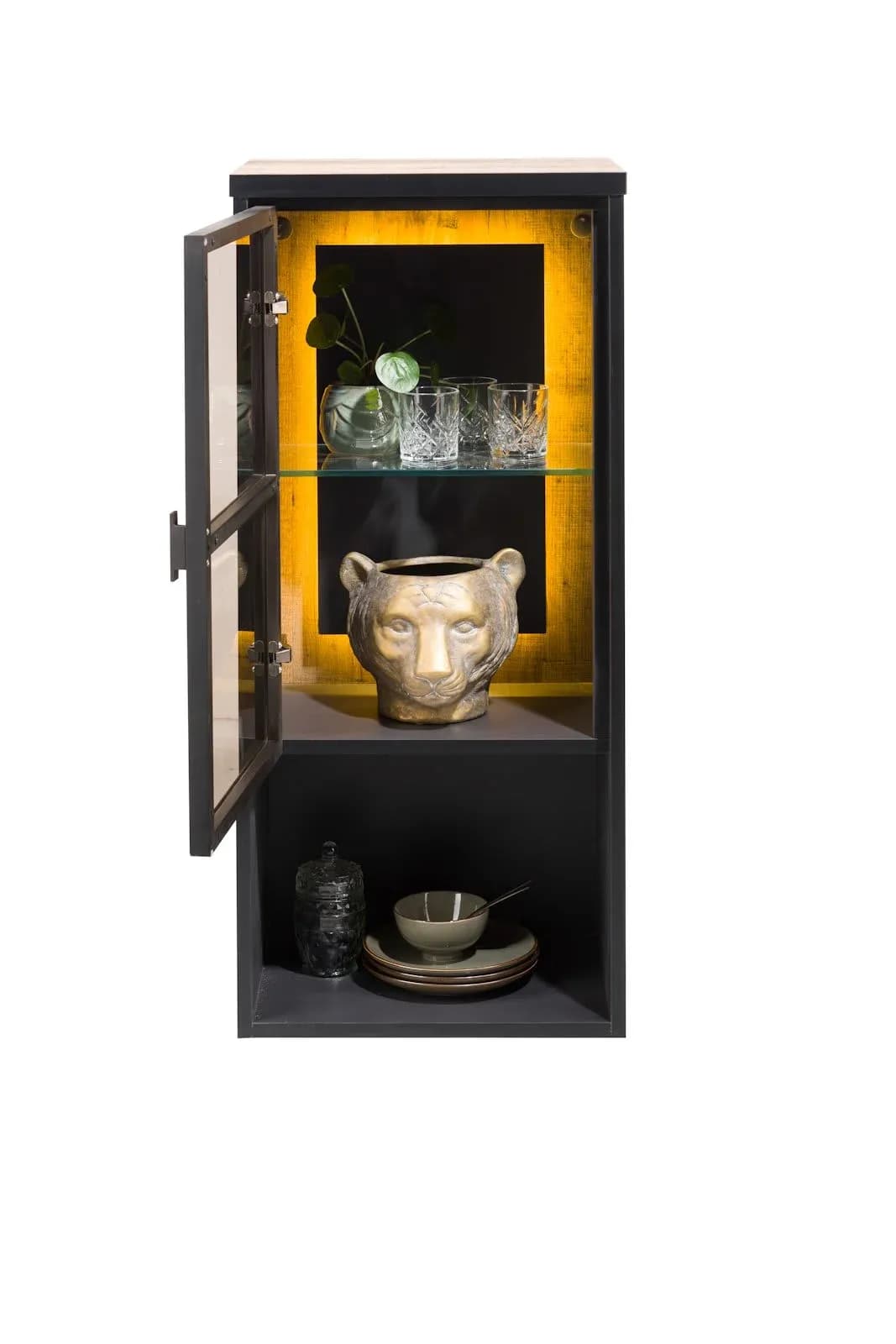 Avalon, Element zum stehen oder aufhängen 45 cm - 1-Glastür +1-Nische (+ LED)