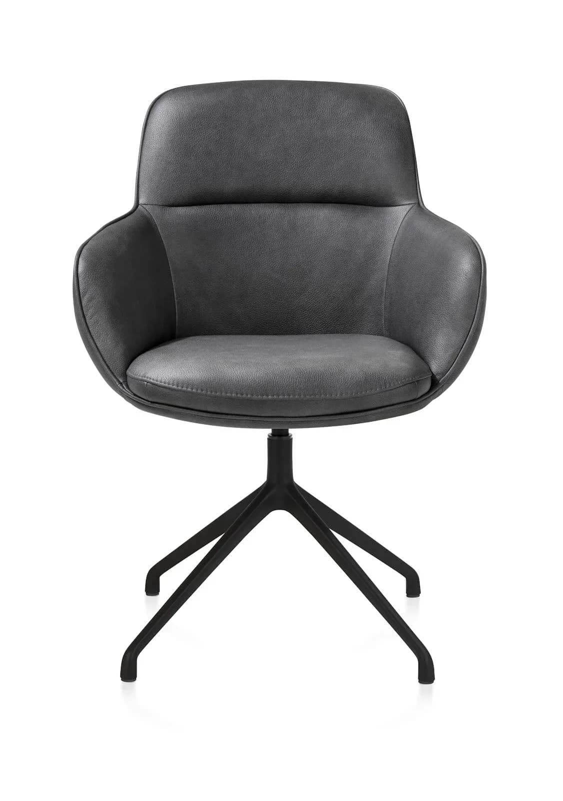 Mateo, Armlehnstuhl - drehbar - rough off black - Pala