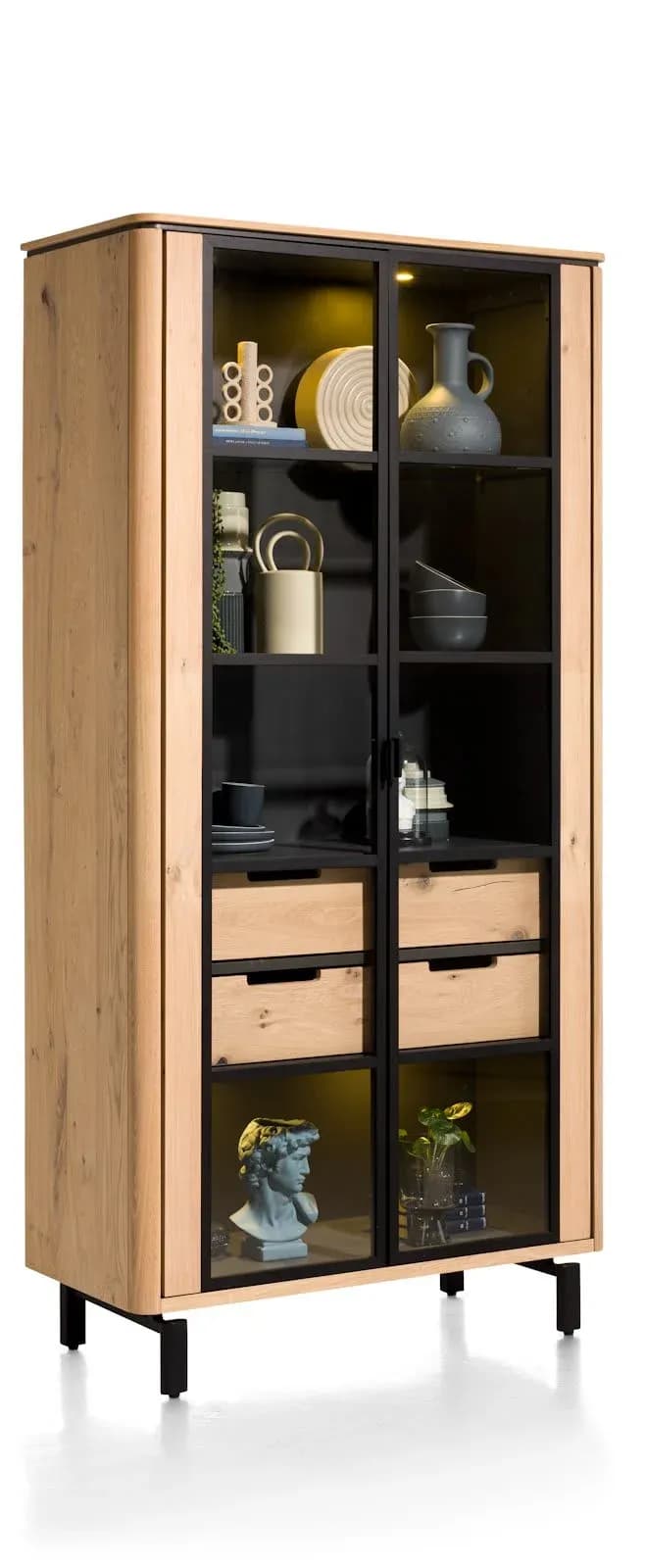 Livada, Vitrine 100 cm - 2-Glastüren + 2-Laden