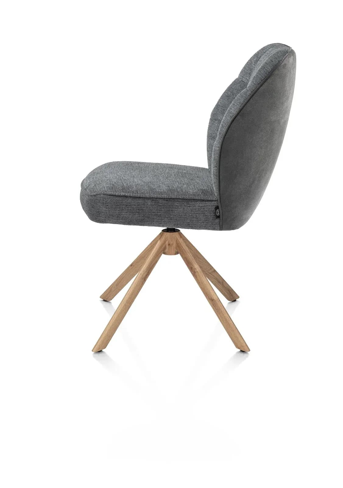 Bell, Stuhl - Gestell Eiche-Optik - drehbar - Kippfunktion - Taschenfederkern - Kombi Calabria/Vada