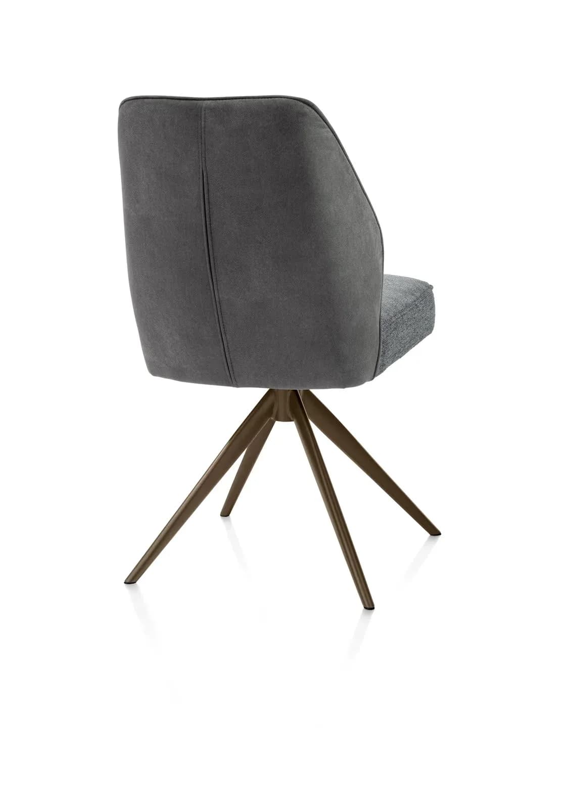 Bell, Stuhl - Gestell Steelbrown - drehbar - Kippfunktion - Taschenfederkern - Kombi Calabria/Vada