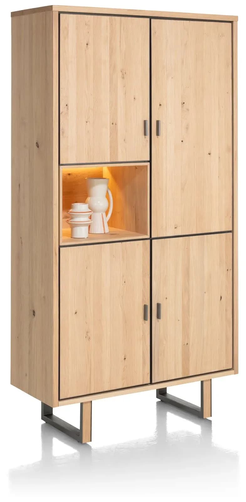 Shimanto, Schrank 100 cm - 4-Türen + 1-Nische (+ LED)