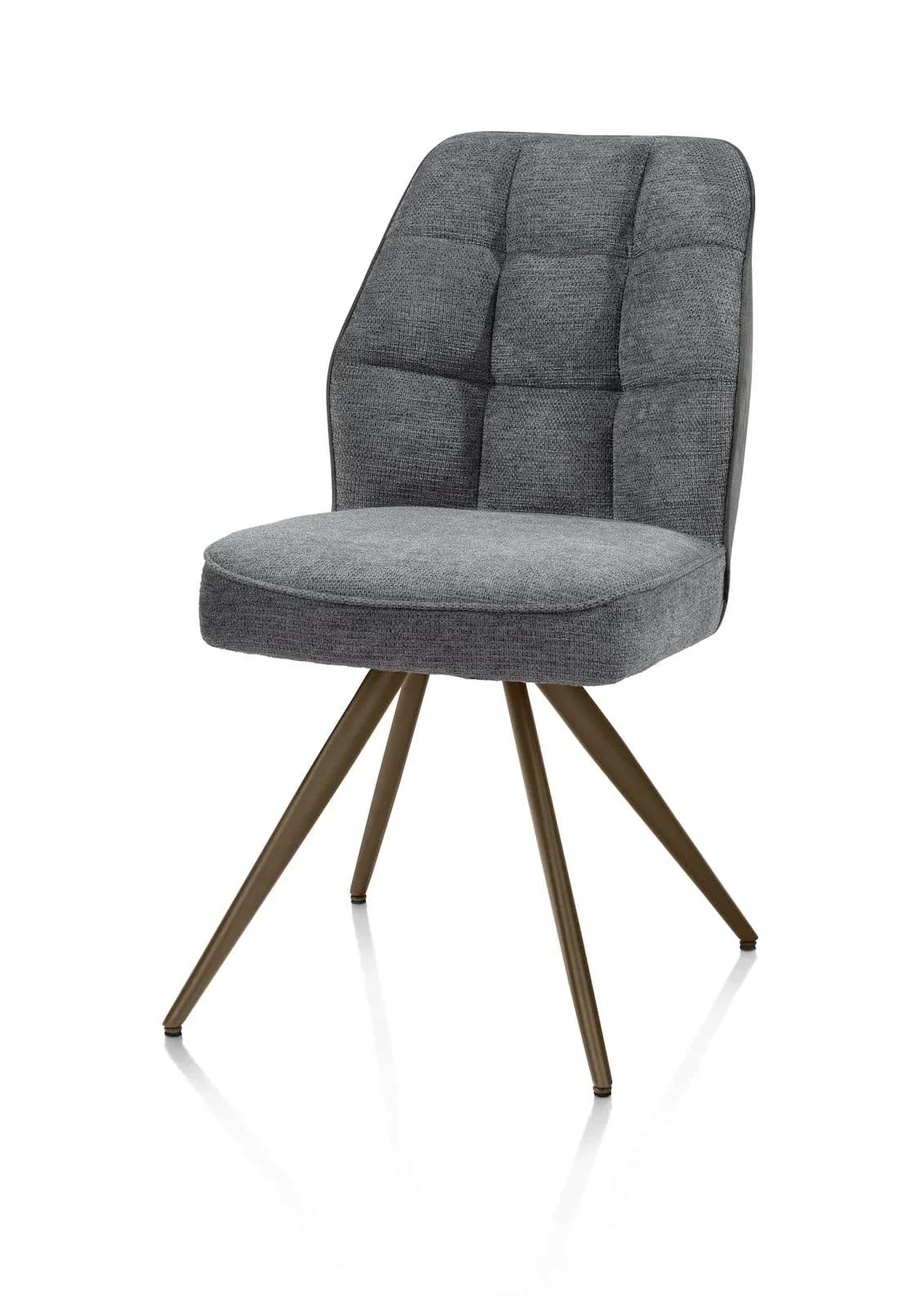 Bell, Stuhl - Gestell Steelbrown - Taschenfederkern - Kombi Calabria/Vada