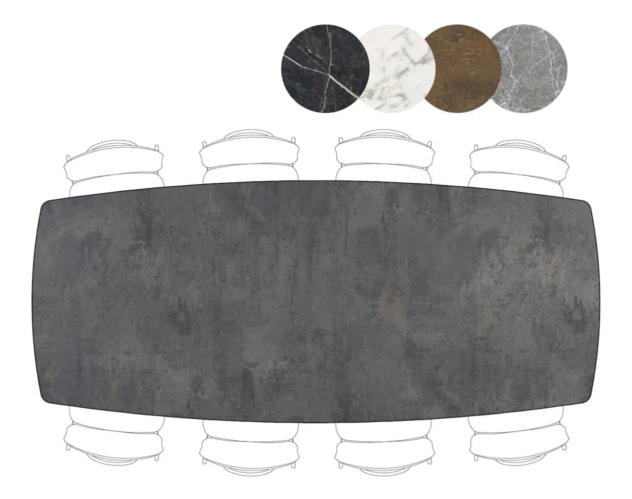 Palace, Tisch 270 x 115 cm - 4-Füße