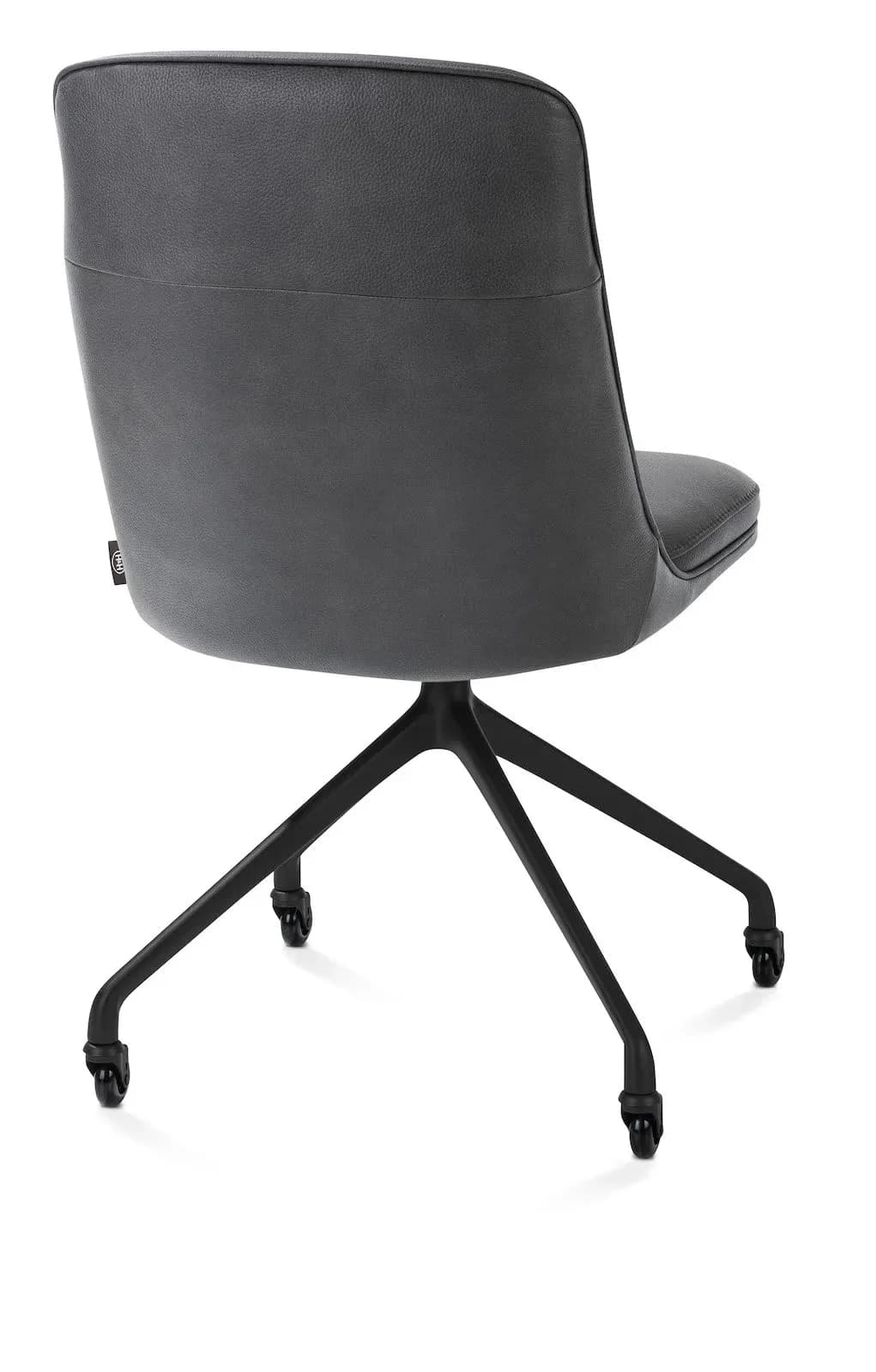 Mateo, Stuhl - Rollen - rough off black - Pala