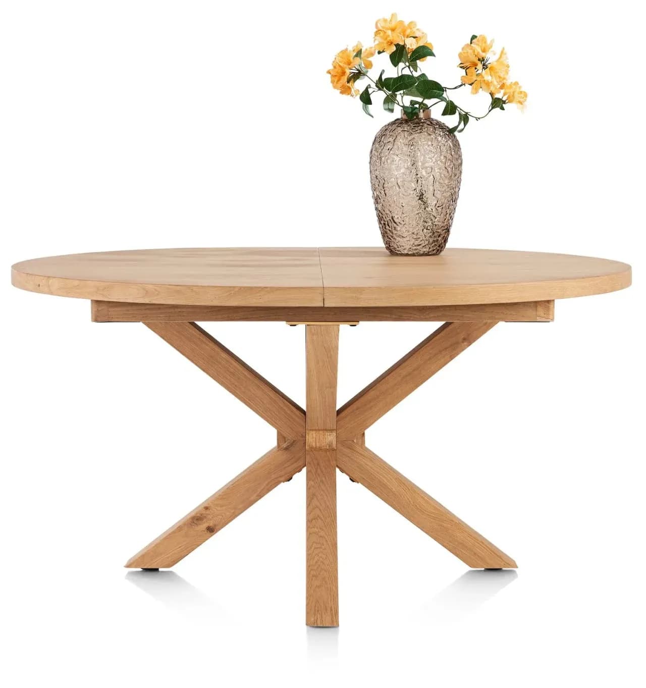 Nyborg, Auszugtisch 150 (+ 40) x 130 cm - oval - Mittelfuß Holz