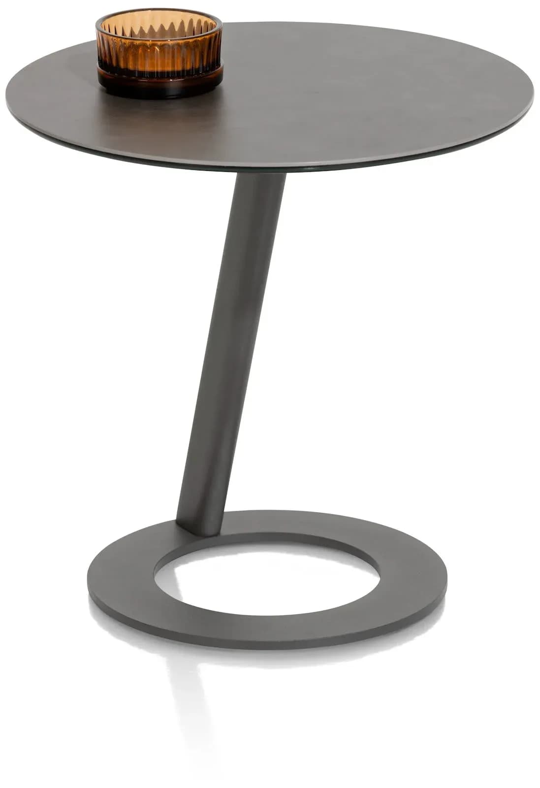Vegas, Couchtisch rund 50 cm - Keramik auf Glas