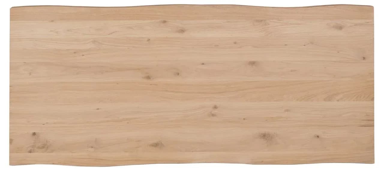 Nyborg, Tisch 150 x 100 cm - Tischplatte mit natürliche Baumkante - Mittelfuß Holz