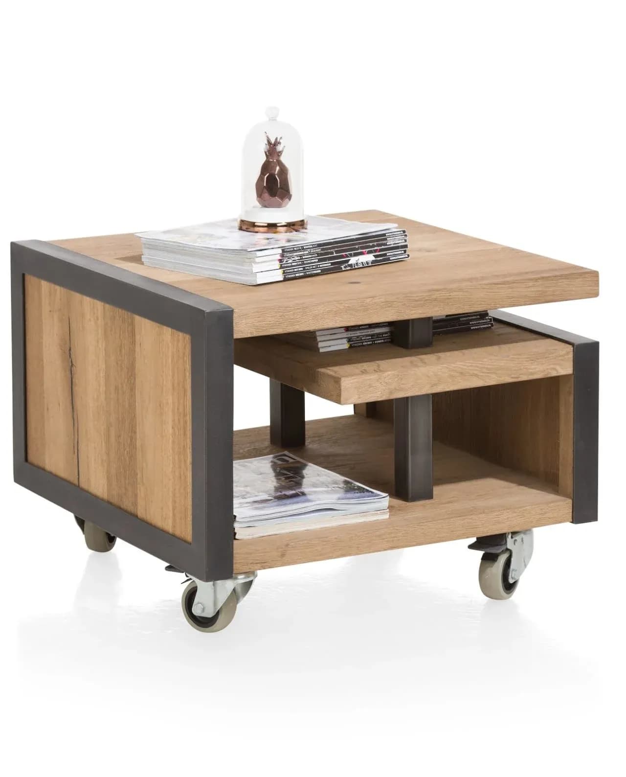 Metalo, Beistelltisch 60 x 60 cm + 1-Nische