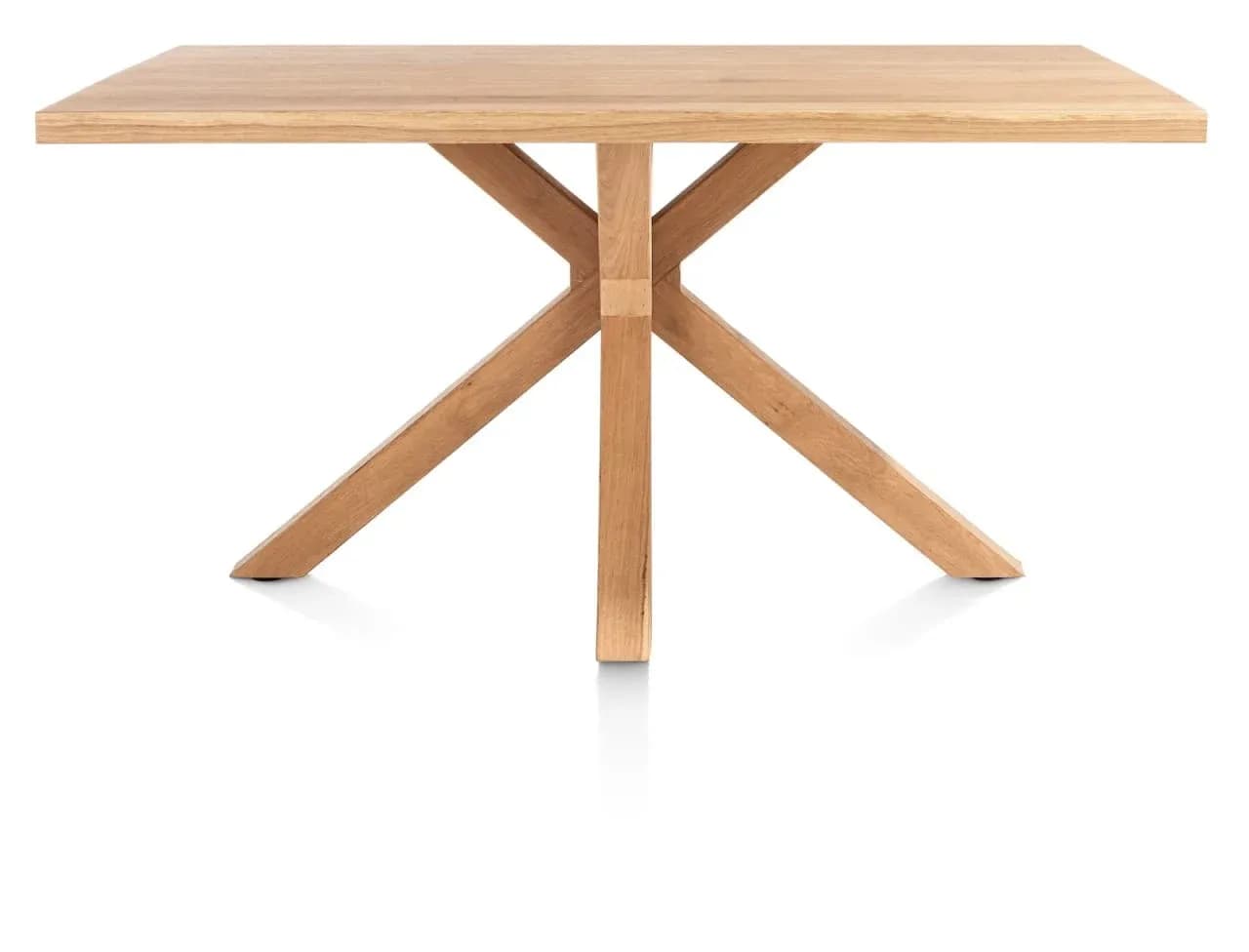 Nyborg, Tisch 150 x 100 cm - rechteckige Tischplatte - Mittelfuß Holz