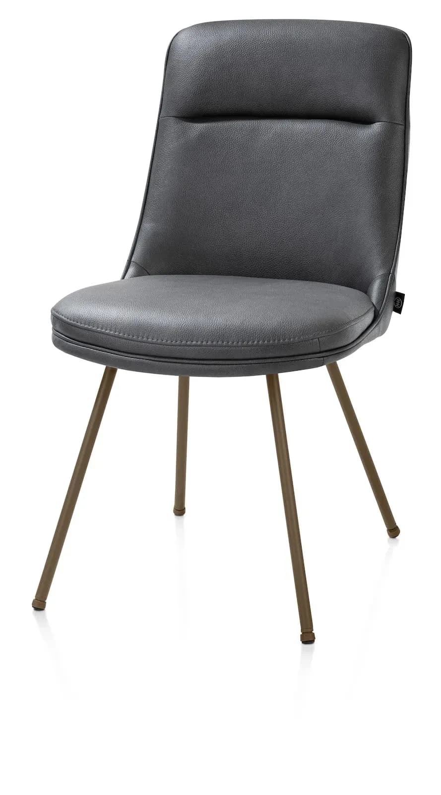 Mateo, Stuhl - 4-Fußen - steelbrown - Pala